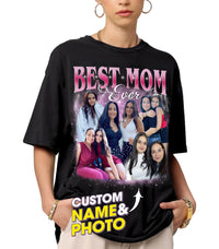 Mit & Mia Custom Your Own Bootleg Rap Tee Shirts Personalized Mom Shirt Custom Your Text Vintage Shirt Custom Graphic Tees Mothers Day Birthday Gift