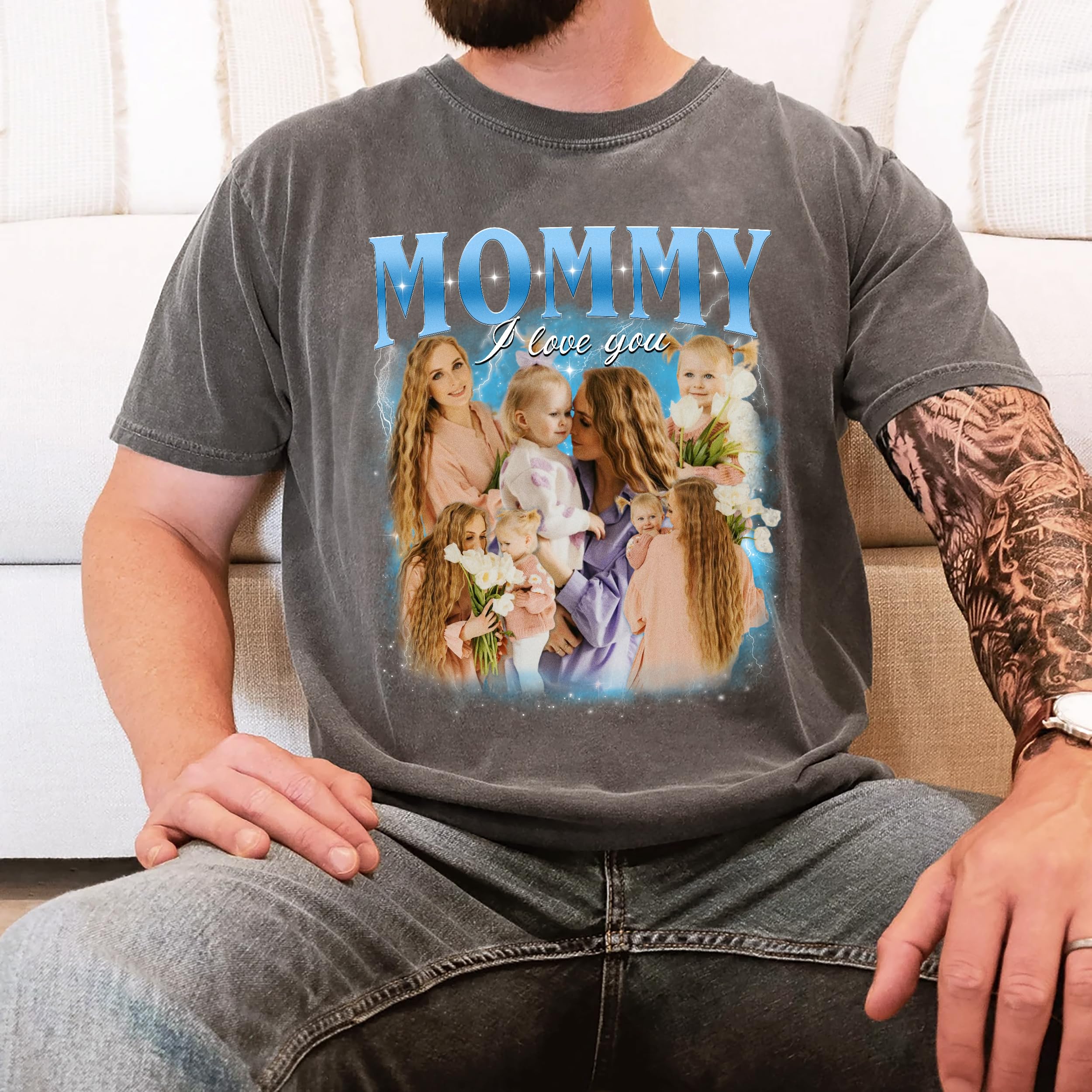 Mit & Mia Custom Your Own Bootleg Rap Tee Shirts Personalized Mom Shirt Custom Your Text Vintage Shirt Custom Graphic Tees Mothers Day Birthday Gift