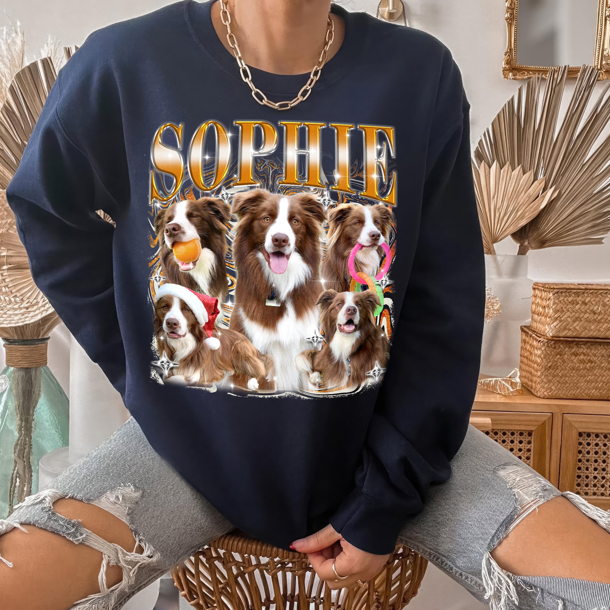 Mit & Mia Custom Bootleg Rap Tee, Customized Dog Shirt with Photo, Custom Pet Shirts Graphic Tees, Birthday Gift for Dog Cat Lovers