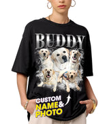 Mit & Mia Custom Your Own Bootleg Rap Tee Shirts Custom Bootleg Shirt Photo 90s Vintage Shirt for Boyfriend Custom Graphic Tees Gifts for Dog Cat Lover