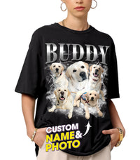 Mit & Mia Custom Your Own Bootleg Rap Tee Shirts Custom Bootleg Shirt Photo 90s Vintage Shirt for Boyfriend Custom Graphic Tees Gifts for Dog Cat Lover