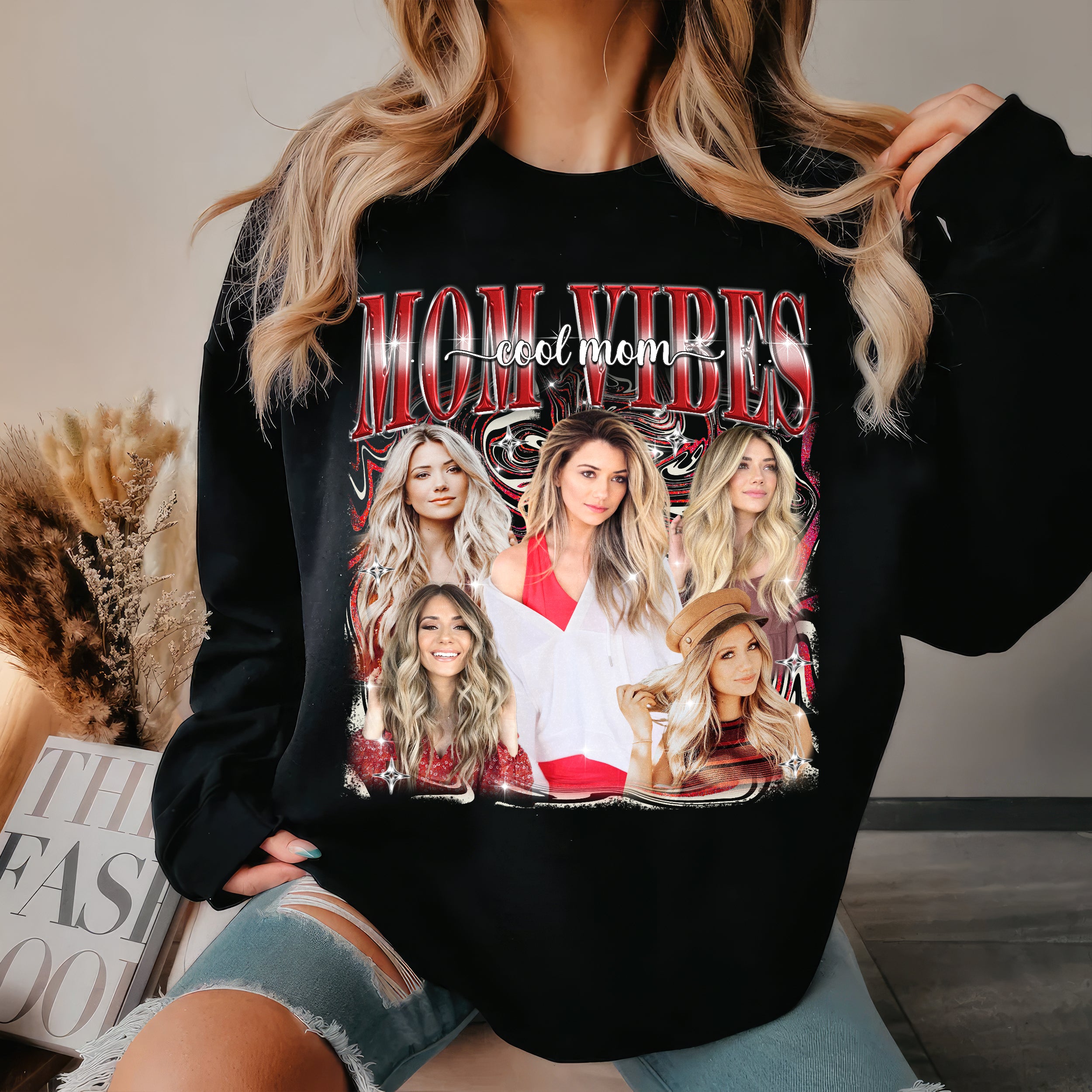 Mit & Mia Custom T Shirts Bootleg Rap Tee Best Mom Shirt for Mom Mama Personalized Shirt with Face Photo New Mom Gifts for Mother Day from Daughter Son