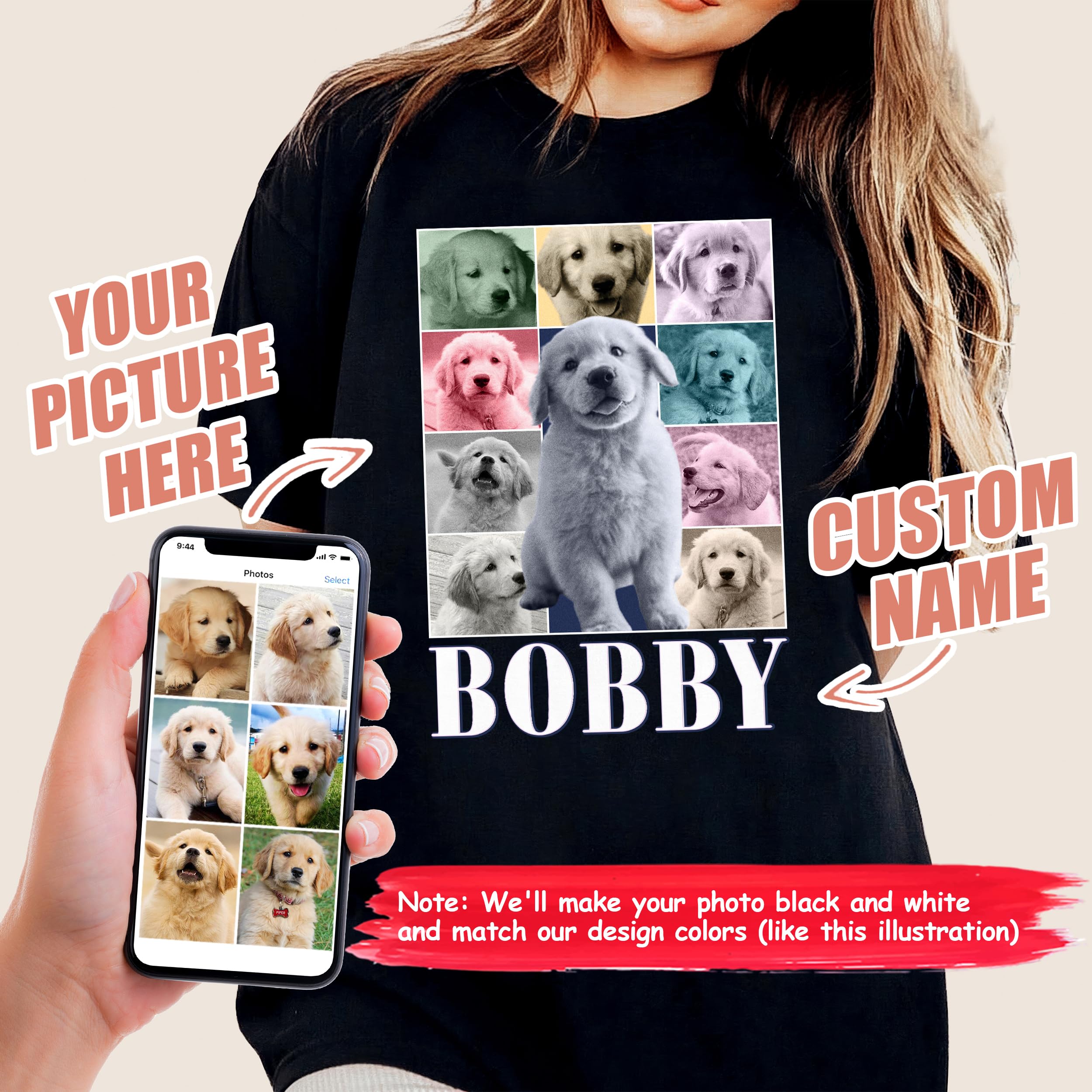 Mit & Mia Custom T Shirt Rap Tee Shirts Custom Your Own Vintage Shirt Personalized Vintage Pet Shirt Girlfriend Shirt Christmas Birthday Gift for Dog Cat Lovers