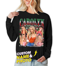 Custom T Shirts Christmas Shirt Custom Your Own Bootleg Shirt for Christmas Family Shirt Photo T Shirt Personalized Christmas Family T-Shirt