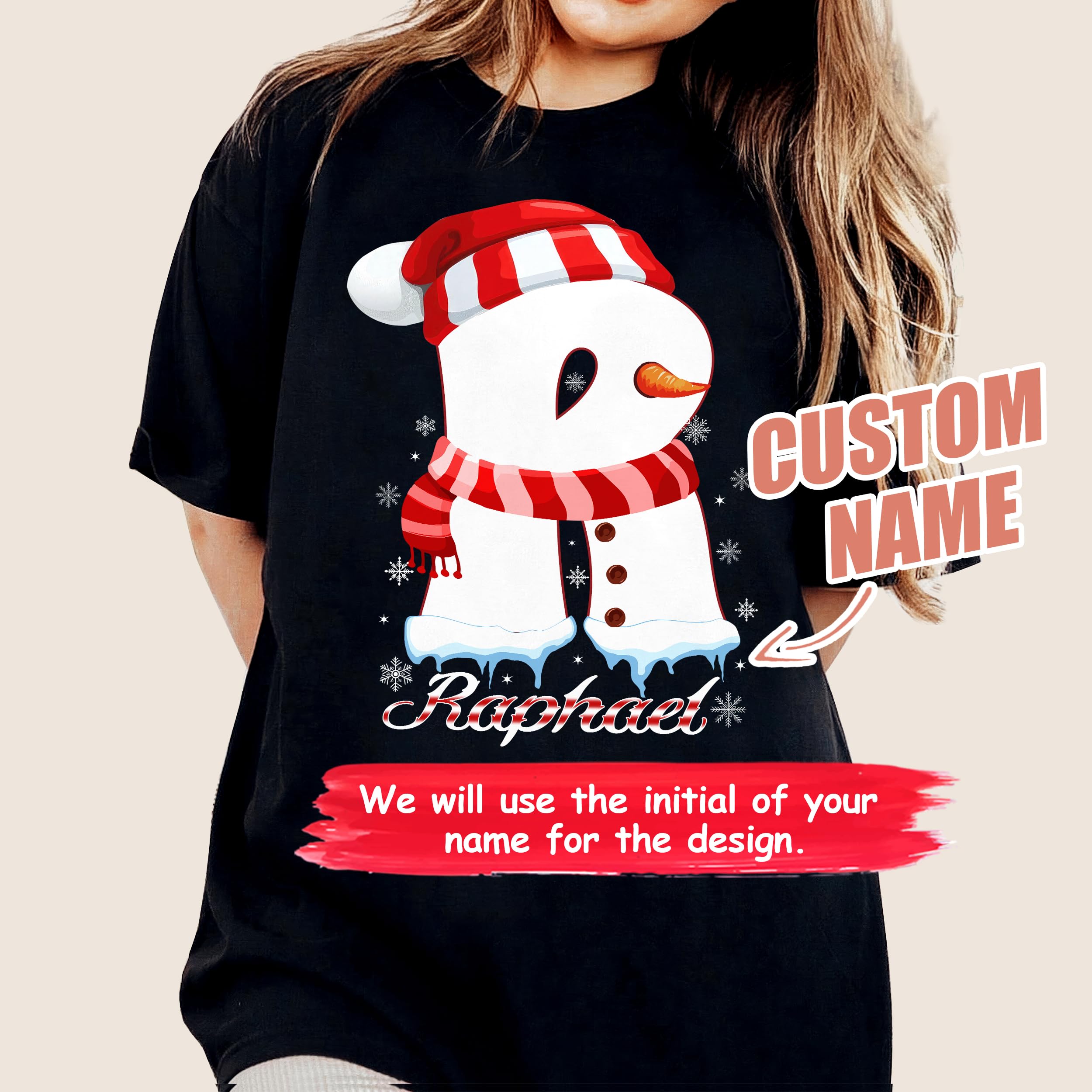 Custom Christmas Name Shirt Family Shirt for Christmas Family Shirt with Name Collage Personalized Christmas Family T-Shirt