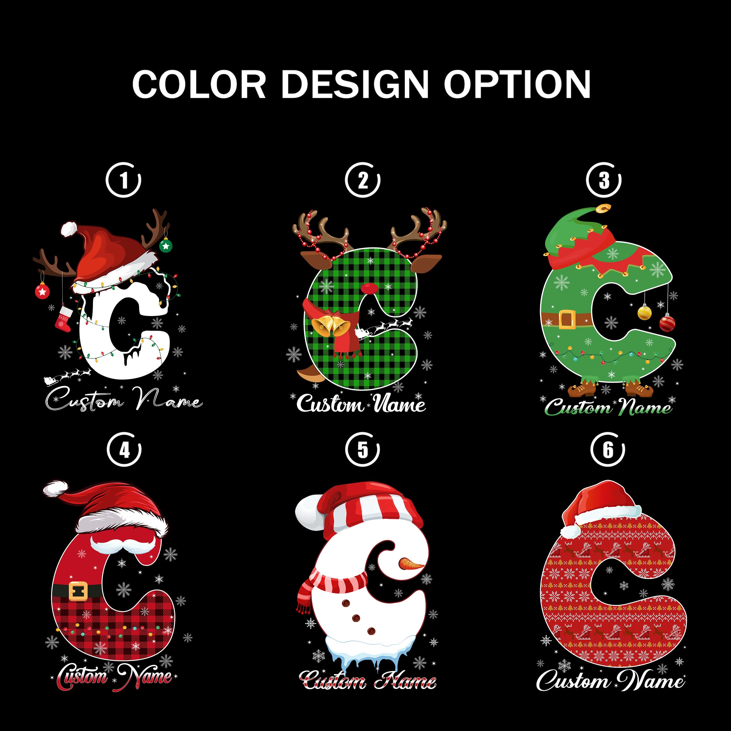 Custom Christmas Name Shirt Family Shirt for Christmas Family Shirt with Name Collage Personalized Christmas Family T-Shirt
