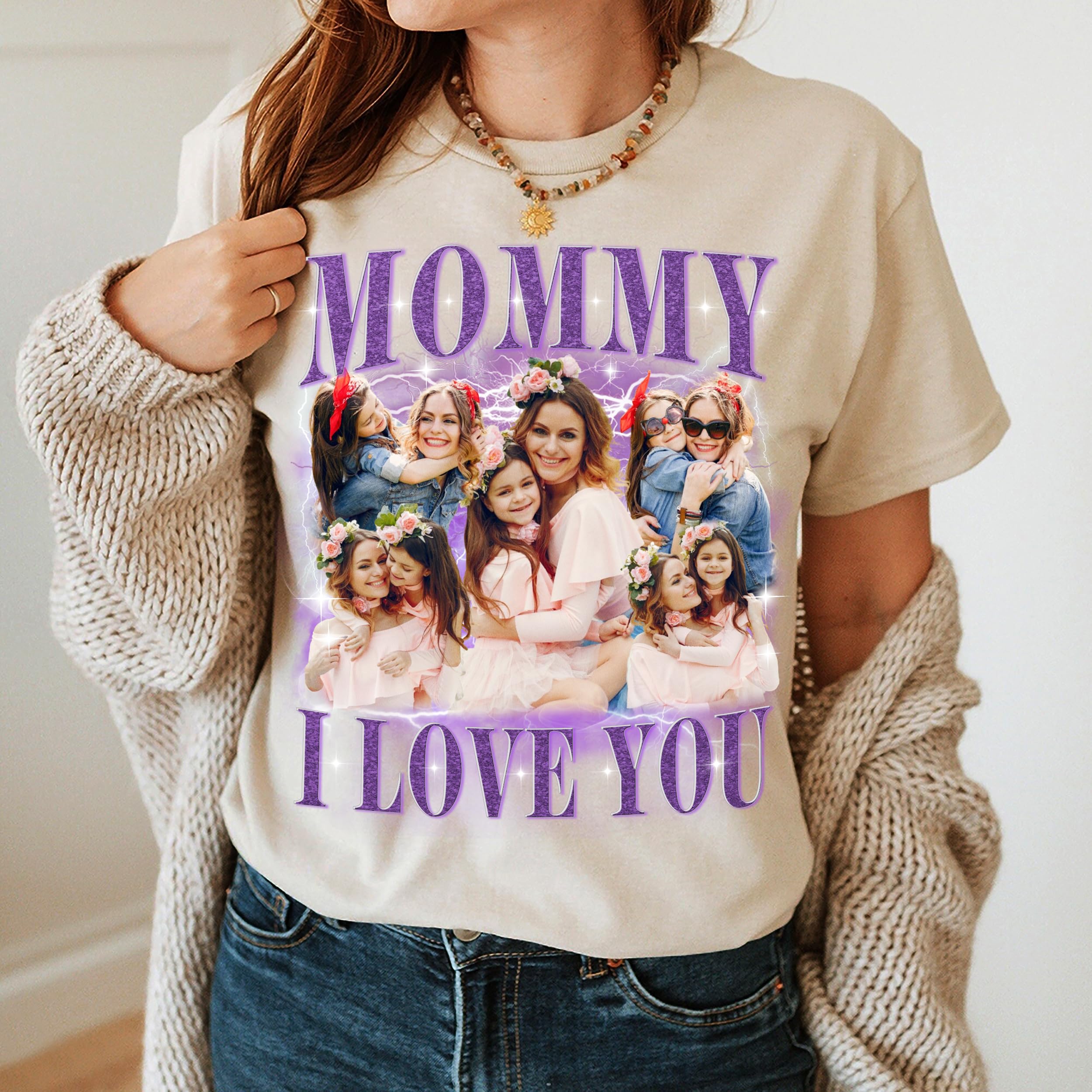 Mit & Mia Custom Bootleg Rap Tee Custom Mothers Day Shirt Personalized Mom Shirt Custom Your Own Vintage Shirt from Daughter and Son