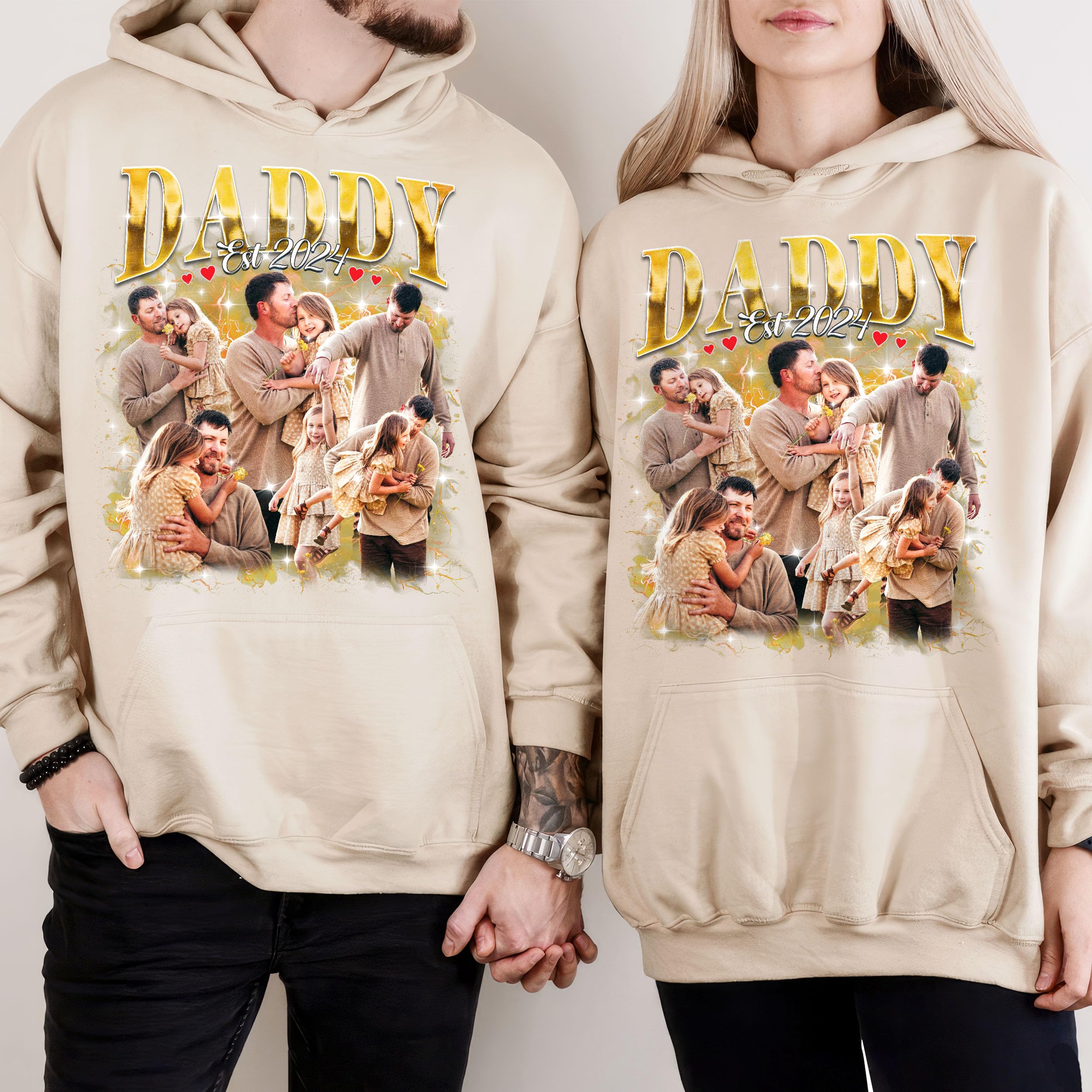 Personalized Fathers Day Shirt for Dad Custom Bootleg Rap Tee Shirts Vintage Tee Custom Face Shirt Dad Shirt Gifts Idea for Fathers Day from Daughter and Son