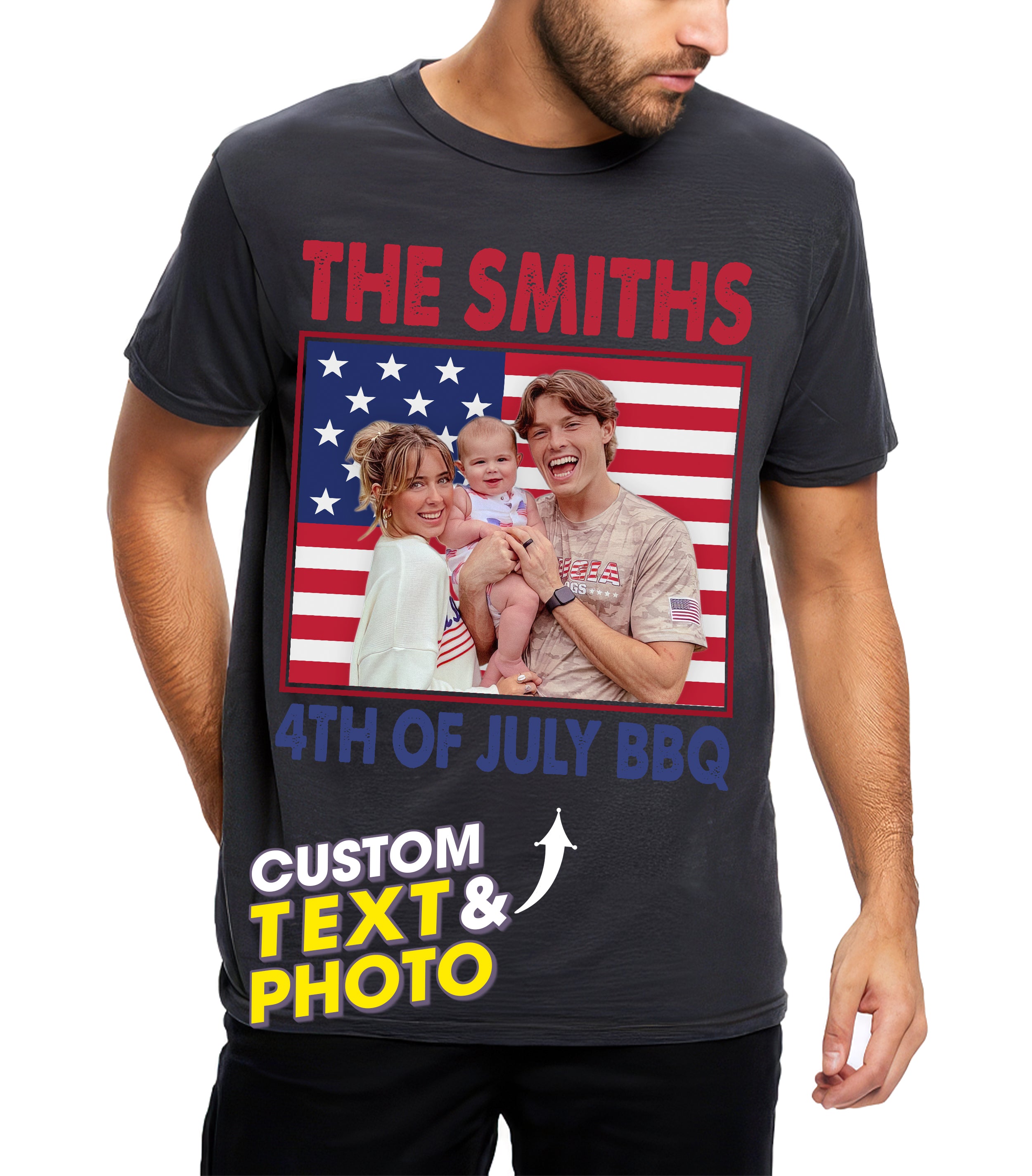 Personalized 4th of July Shirt American Flag Shirts Women 4th of July Graphic Tee Independence Day Custom T Shirts for Men Patriotic Shirts for Women