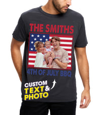 Personalized 4th of July Shirt American Flag Shirts Women 4th of July Graphic Tee Independence Day Custom T Shirts for Men Patriotic Shirts for Women
