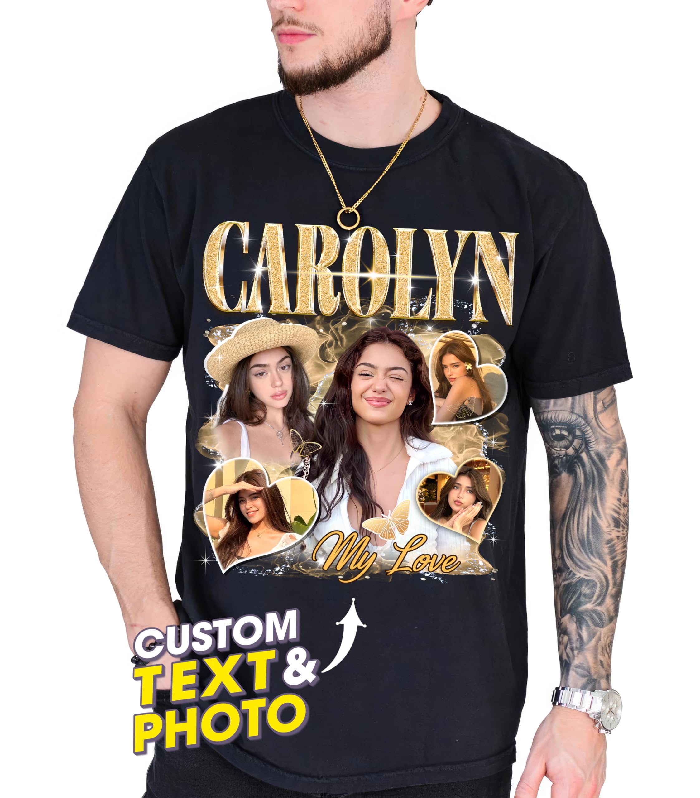 Custom T Shirts Custom Your Own Bootleg Shirts Bootleg Rap Tee for Boyfriend Girlfriend Face Shirt with Photo Custom Graphic Tees Christmas Birthday Gift