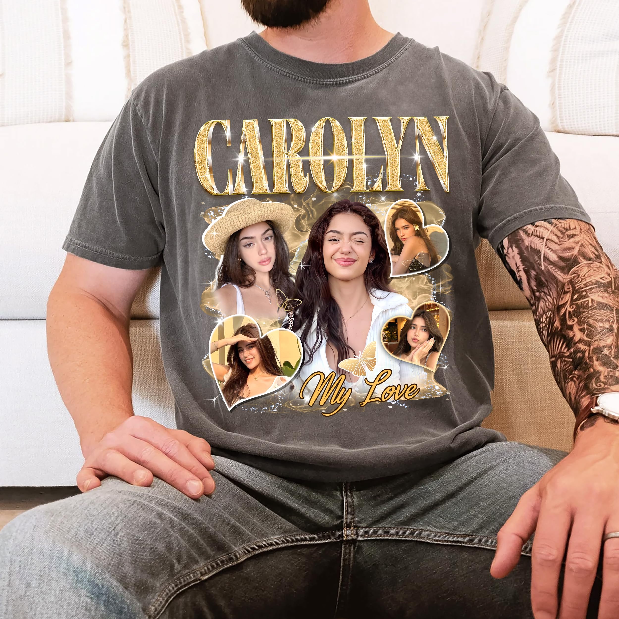 Custom T Shirts Custom Your Own Bootleg Shirts Bootleg Rap Tee for Boyfriend Girlfriend Face Shirt with Photo Custom Graphic Tees Christmas Birthday Gift