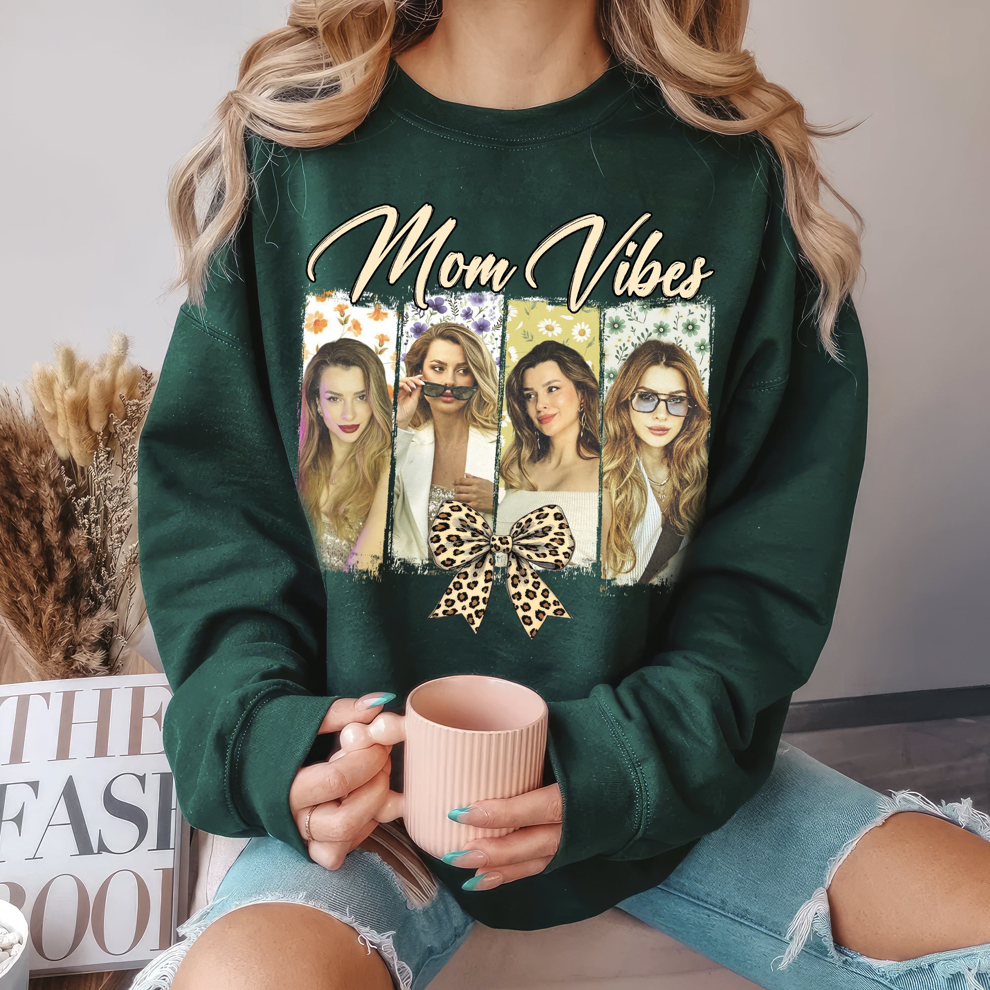 Mit & Mia Custom Mama Shirt, for Mom, Customize Tshirt with Photo, Shirts for Mother Vintage Tee Custom Face Shirt, Unique from Daughter Son