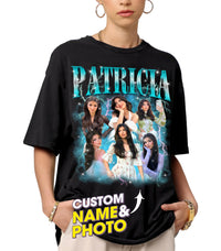 Mit & Mia Custom Your Own Bootleg Rap Tee Shirts Girlfriend Face Shirt Custom 90s Vintage Shirt for Boyfriend Custom Graphic Tees Christmas Birthday Gifts