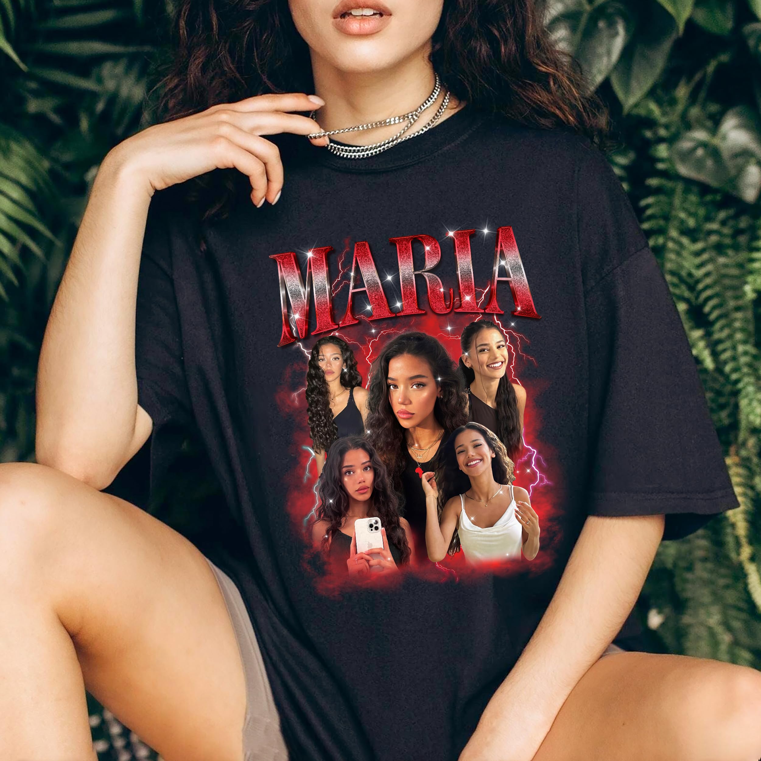 Mit & Mia Custom Your Own Bootleg Rap Tee Shirts Girlfriend Face Shirt Custom 90s Vintage Shirt for Boyfriend Custom Graphic Tees Christmas Birthday Gifts