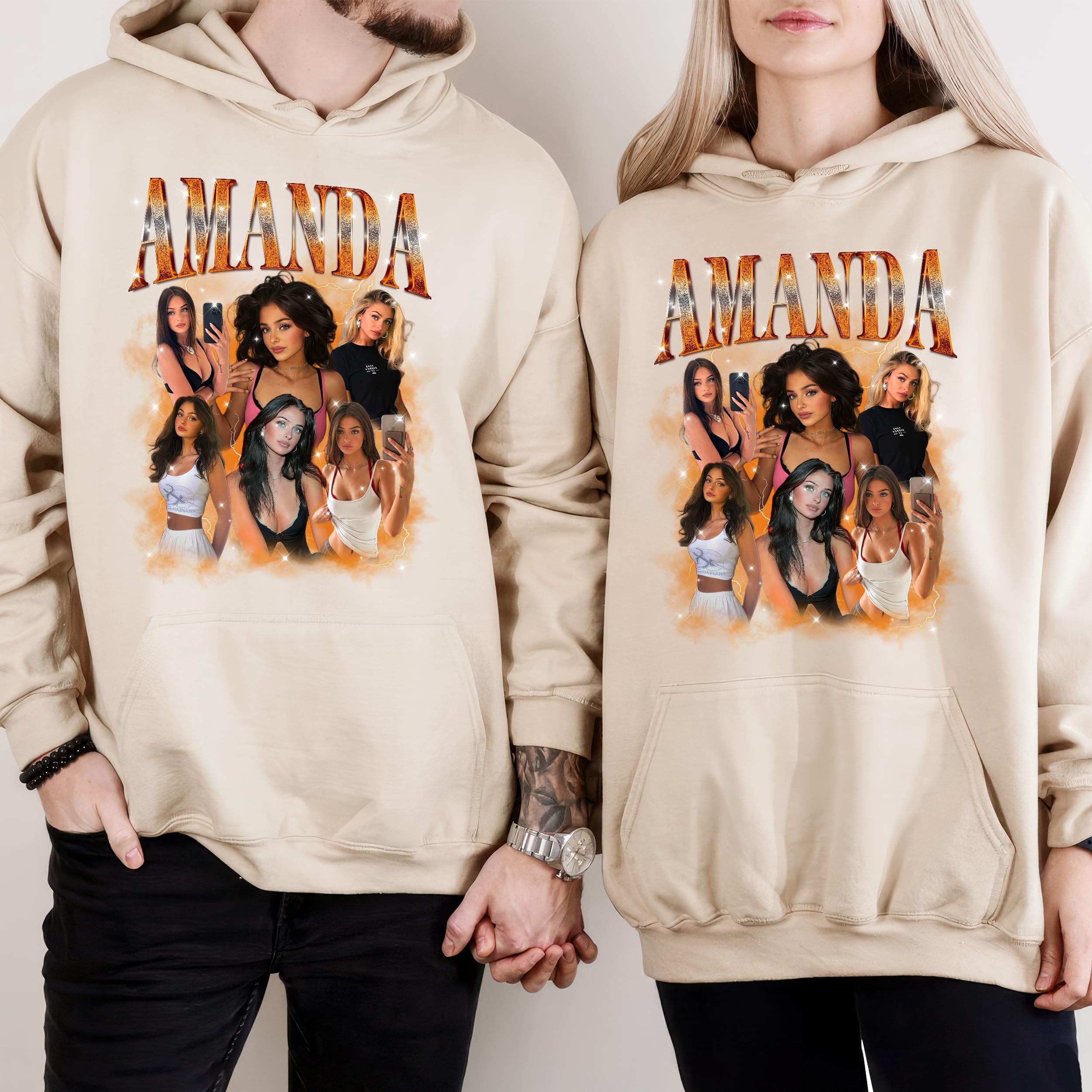 Mit & Mia Custom Your Own Bootleg Rap Tee Shirts Girlfriend Face Shirt Custom 90s Vintage Shirt for Boyfriend Custom Graphic Tees Christmas Birthday Gifts