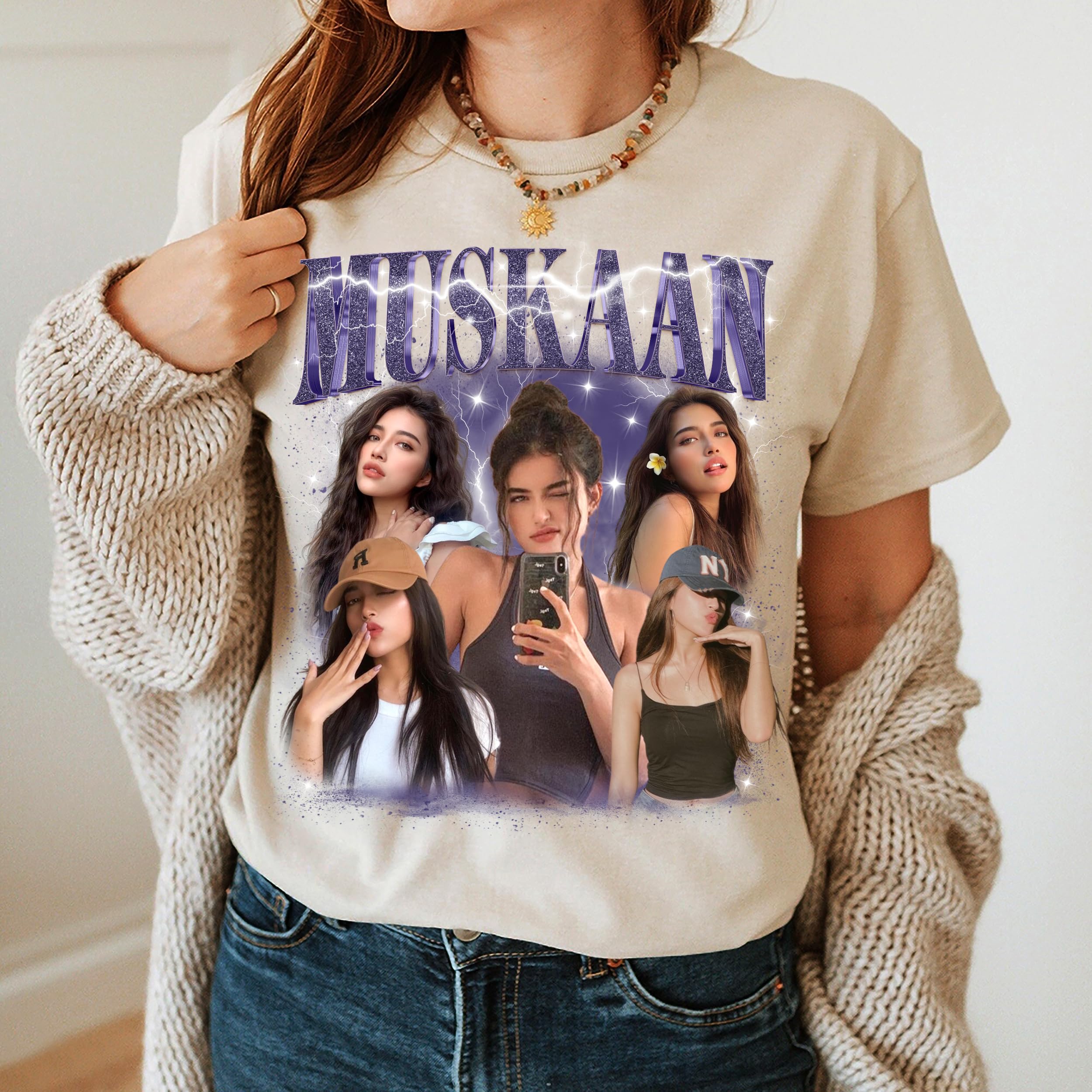 Custom Bootleg Rap Tee Shirt Girlfriend Face Photo Custom Tee Shirts for Boyfriend with Vintage Girlfriend Face Gift Idea for Birthday Valentines Day and Mothers Day