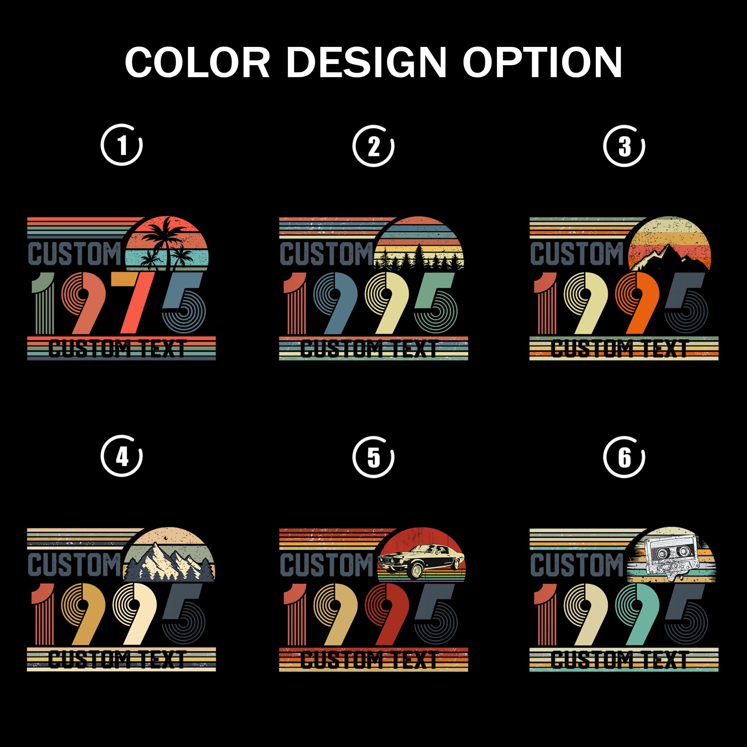 Custom Birthday Shirt for Women Men Custom Vintage 1995 1975 Shirt Personalized Gifts for Birthday Funny Shirts Family Matching Shirt