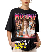 Mit & Mia Custom Bootleg Rap Tee Mom Shirt Custom Vintage Shirt Mama Collage T-Shirt Mom Photo Shirt Gift for Mom Mothers Day