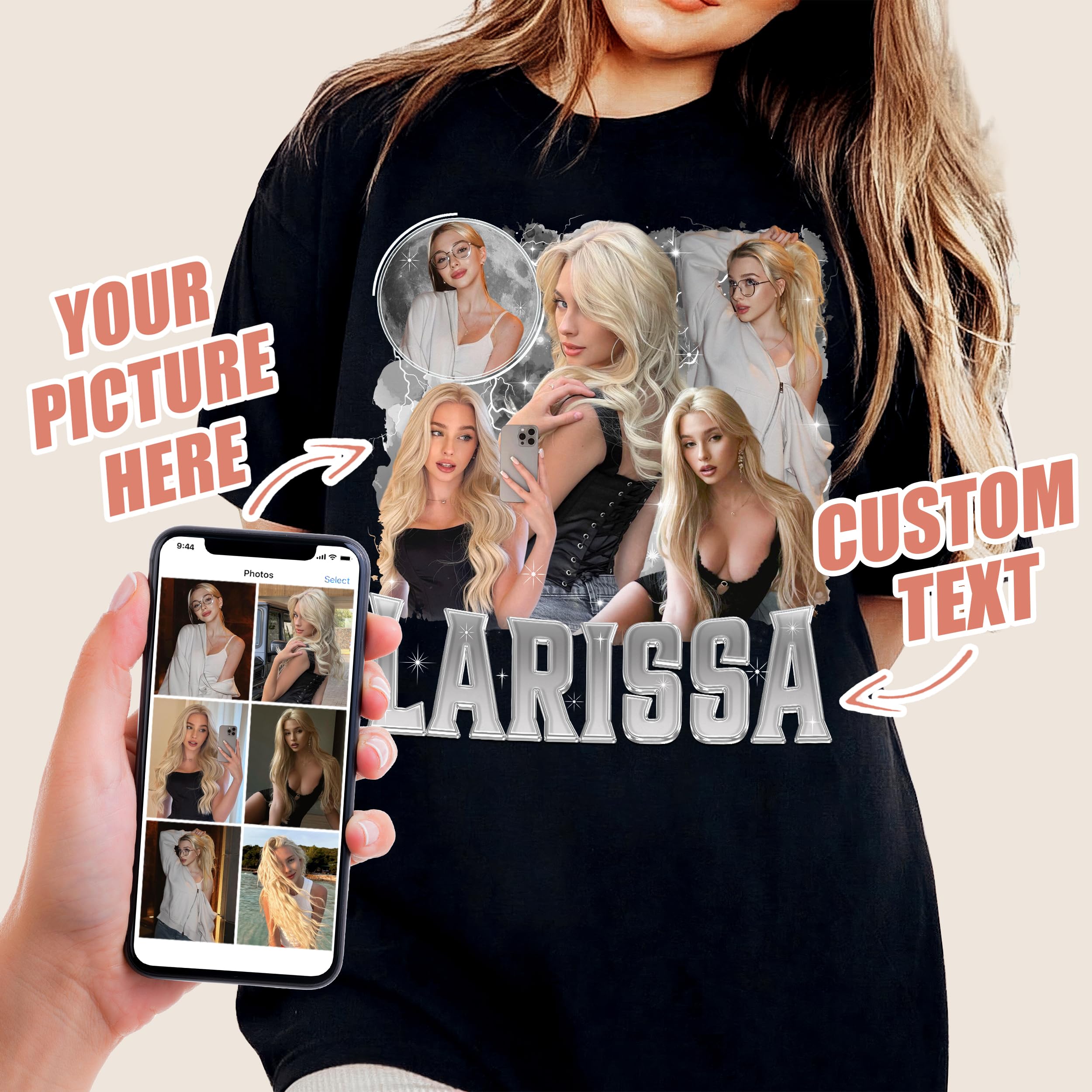 Custom Bootleg Rap Tee Girlfriend Face Shirt Custom T Shirts Custom Shirt for Boyfriend Girlfriend Custom Graphic Tees Christmas Valentine Gift