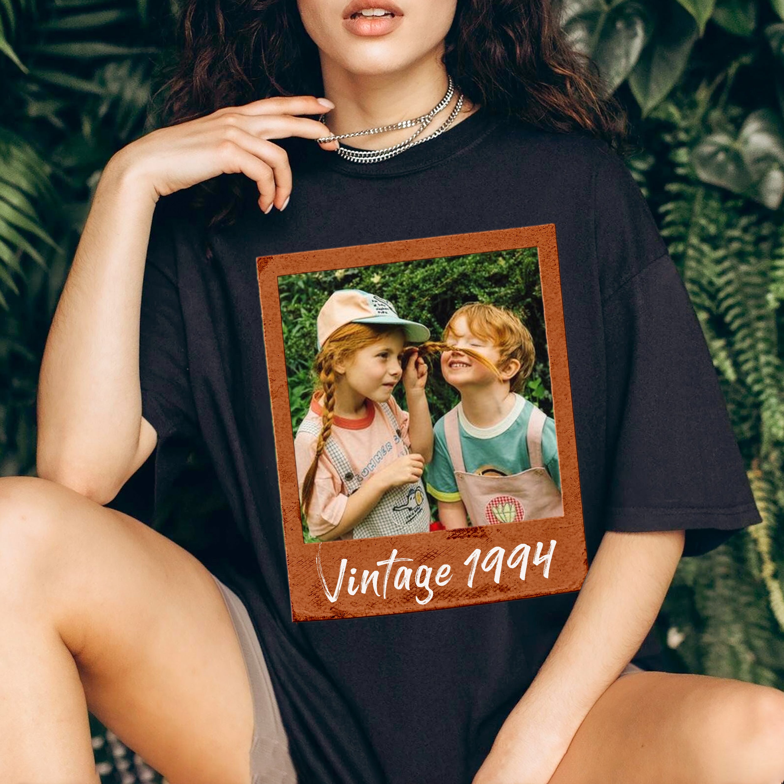 Mit & Mia Custom Vintage Shirts Custom Your Own Shirt with Photo and Year Birthday Gift for Boyfriend Girlfriend Tshirt with Picture Photo Shirt