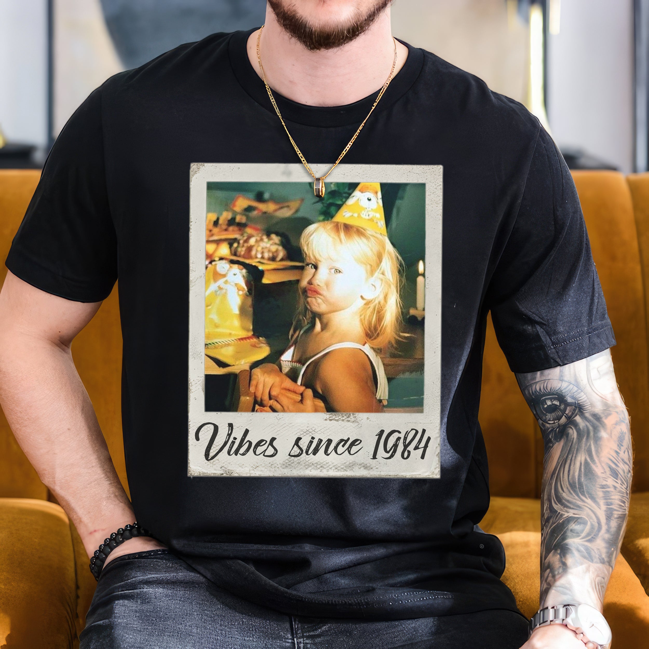 Mit & Mia Custom Vintage Shirts Custom Your Own Shirt with Photo and Year Birthday Gift for Boyfriend Girlfriend Tshirt with Picture Photo Shirt
