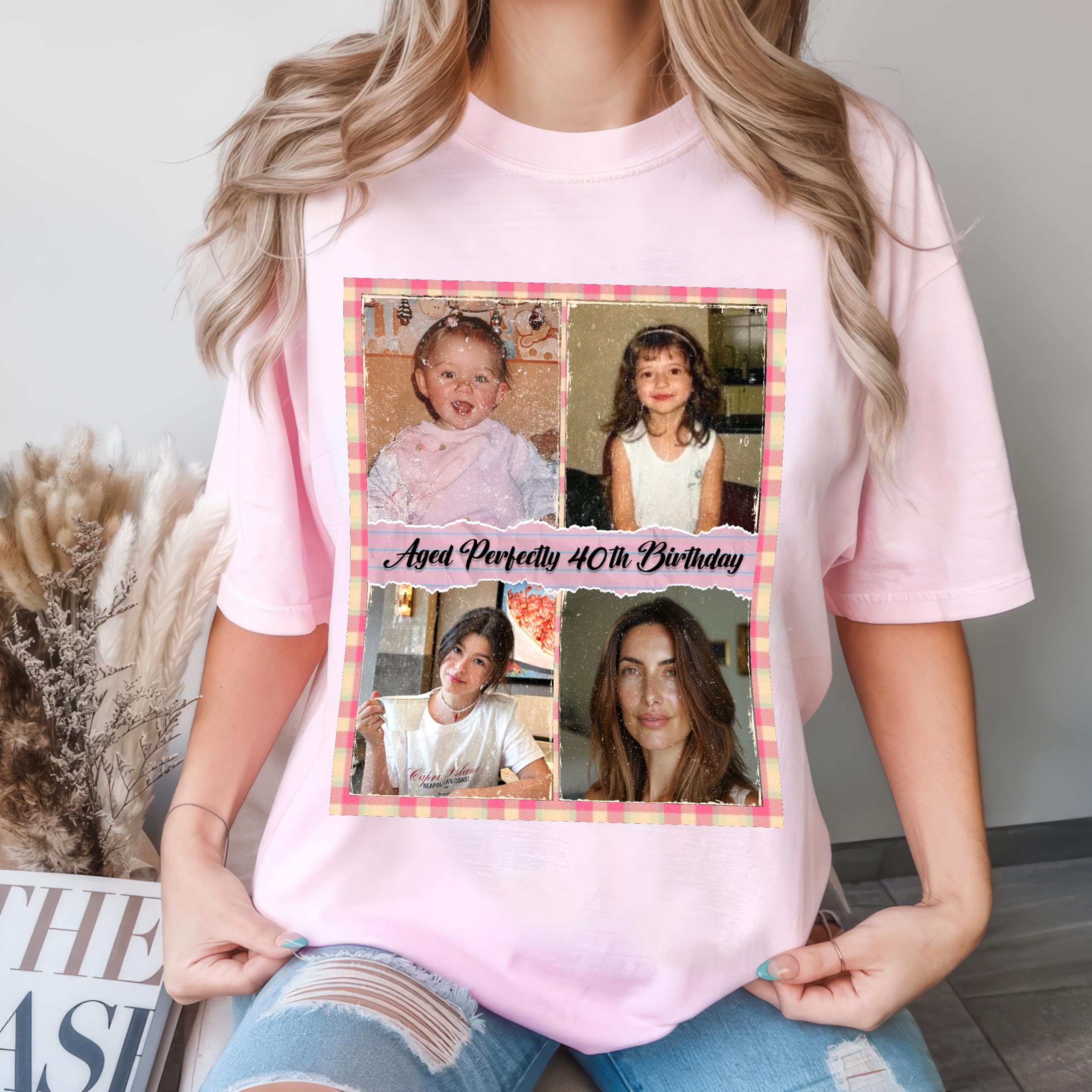 Custom Birthday Shirt Personalized Vintage 1995 Photo Shirts Birthday Shirt Custom Picture Shirts Matching Group Tee Unique Gift for Him Her