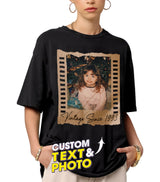 Custom Vintage T Shirts Design Your Own Shirt with Photo and Year Birthday Gift for Boyfriend Girlfriend Shirt with Picture Custom Photo Shirt