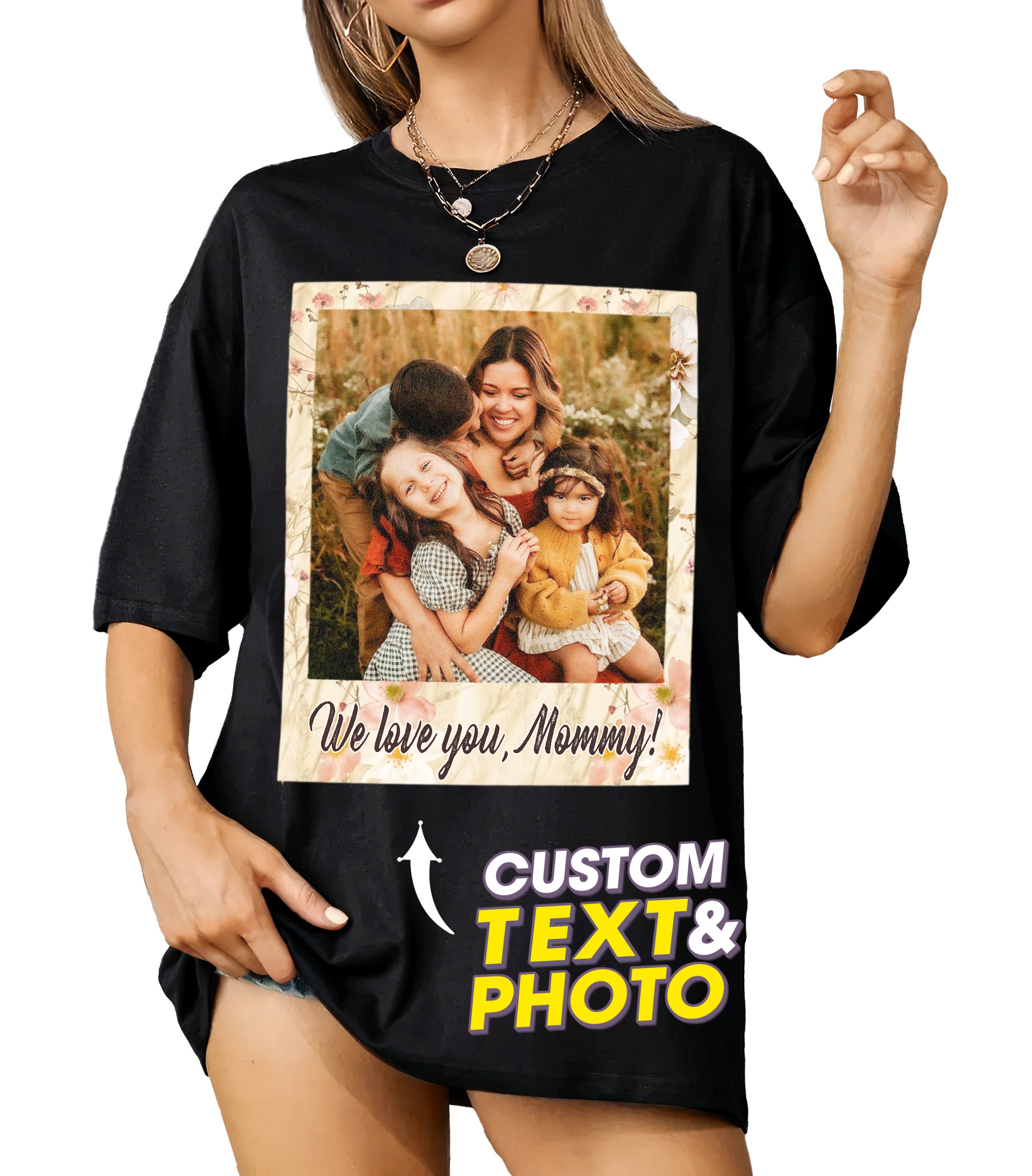 Custom Shirt for Mom, for Mom, Customize Tshirt with Photo, Shirts for Mama Vintage Tee Custom Face Shirt, Mother's Day Shirts for Women
