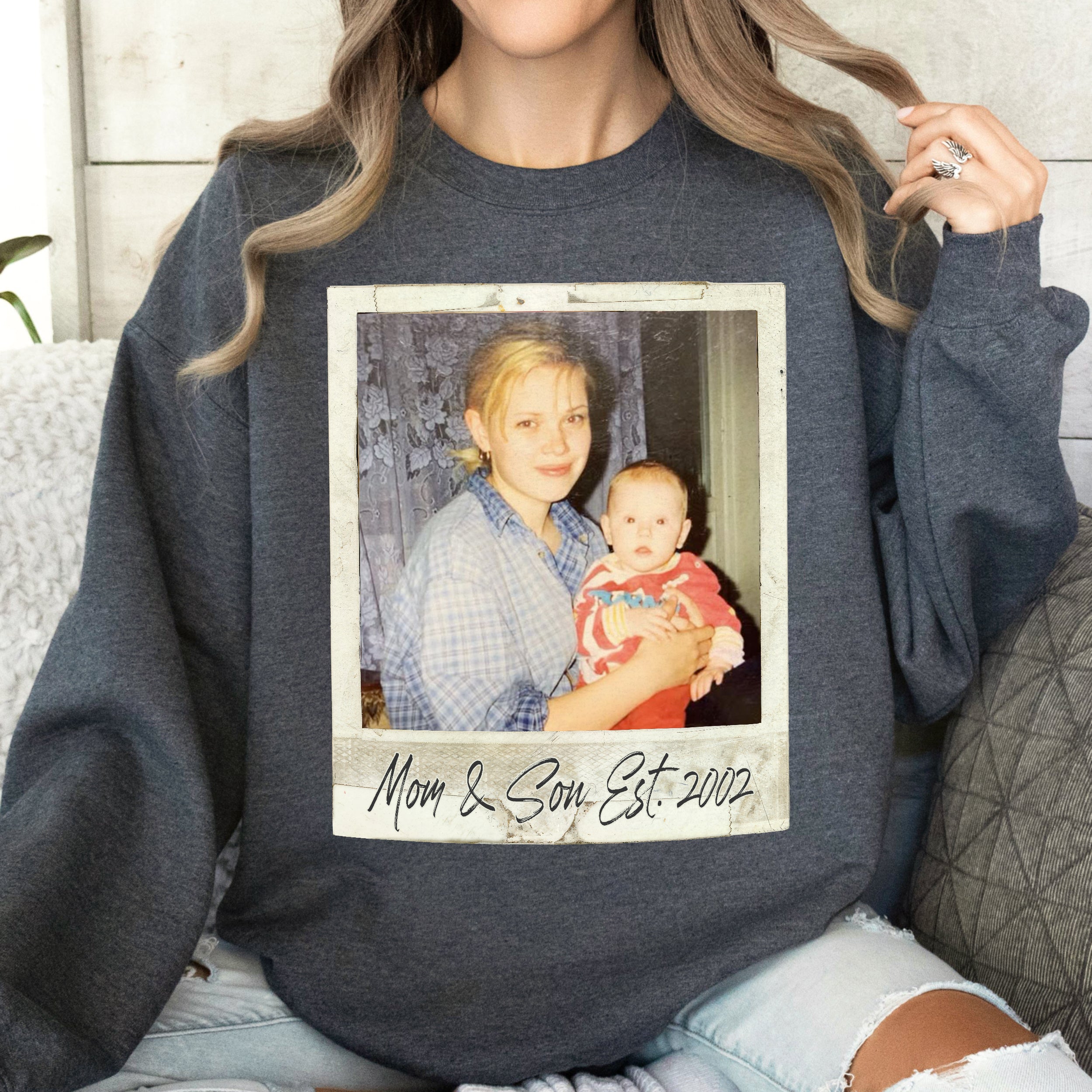 Custom Shirt for Mom, for Mom, Customize Tshirt with Photo, Shirts for Mama Vintage Tee Custom Face Shirt, Mother's Day Shirts for Women