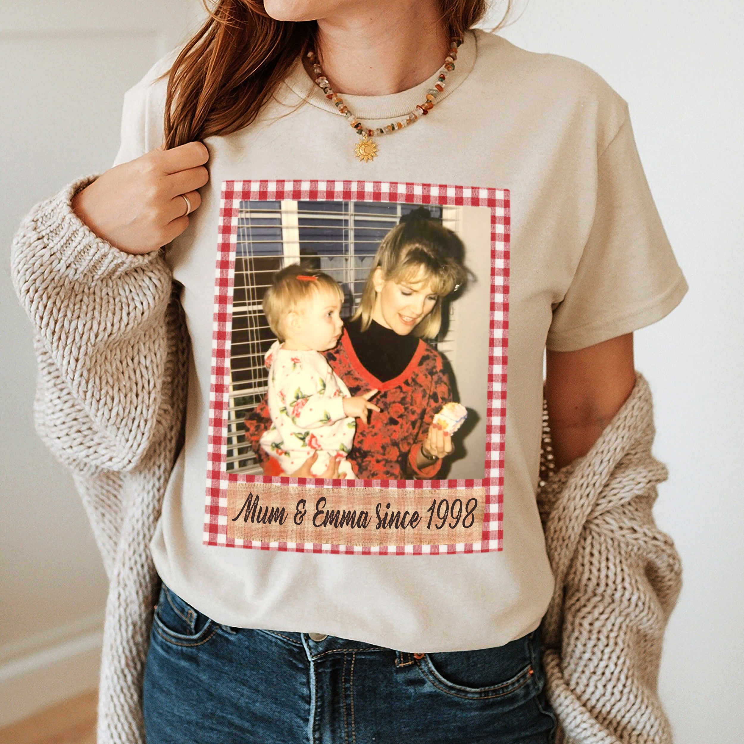 Custom Shirt for Mom, for Mom, Customize Tshirt with Photo, Shirts for Mama Vintage Tee Custom Face Shirt, Mother's Day Shirts for Women