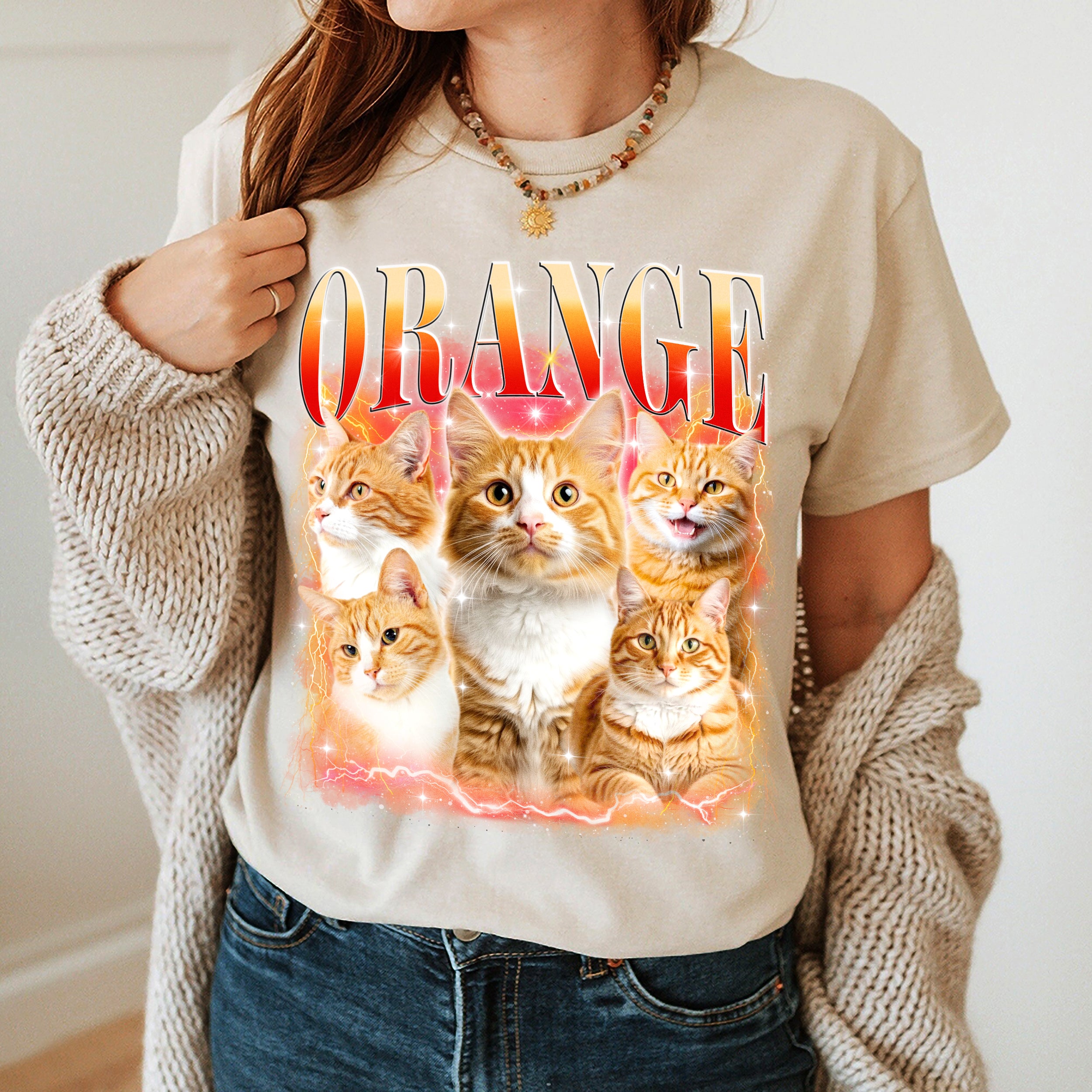 Mit & Mia Custom Your Own Bootleg Rap Tee Shirts Custom Bootleg Shirt Photo 90s Vintage Shirt for Pet Lovers Graphic Tees Gifts for Dog Cat Lover