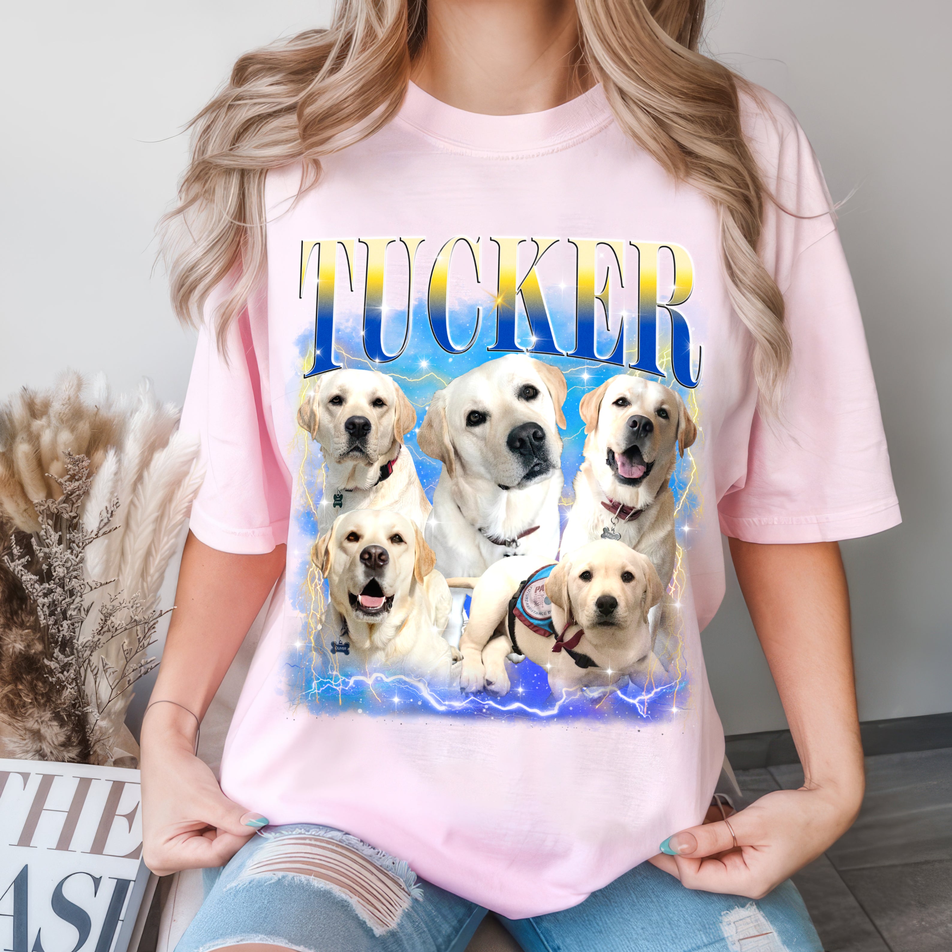 Mit & Mia Custom Your Own Bootleg Rap Tee Shirts Custom Bootleg Shirt Photo 90s Vintage Shirt for Pet Lovers Graphic Tees Gifts for Dog Cat Lover