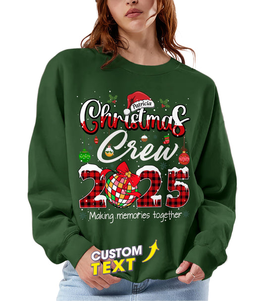 Custom Family Christmas 2025 Shirt Customize Sweater Custom Matching Christmas Crew 2025 Shirts Outfit Xmas Squad Santa T-Shirt