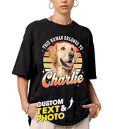 Mit & Mia Custom T Shirts, Custom Dog Shirt, Vintage Tee with Pet Photo for Boyfriend Girlfriend, Cat Mom Shirt, Customized Pet Shirts, Gift for Dog Cat Lovers