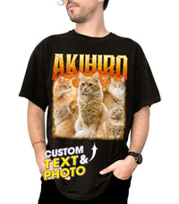 Mit & Mia Custom T Shirts, Custom Dog Shirt, Vintage Bootleg Rap Tee for Boyfriend Girlfriend, Cat Mom Shirt, Customized Pet Shirts, Gift for Dog Cat Lovers