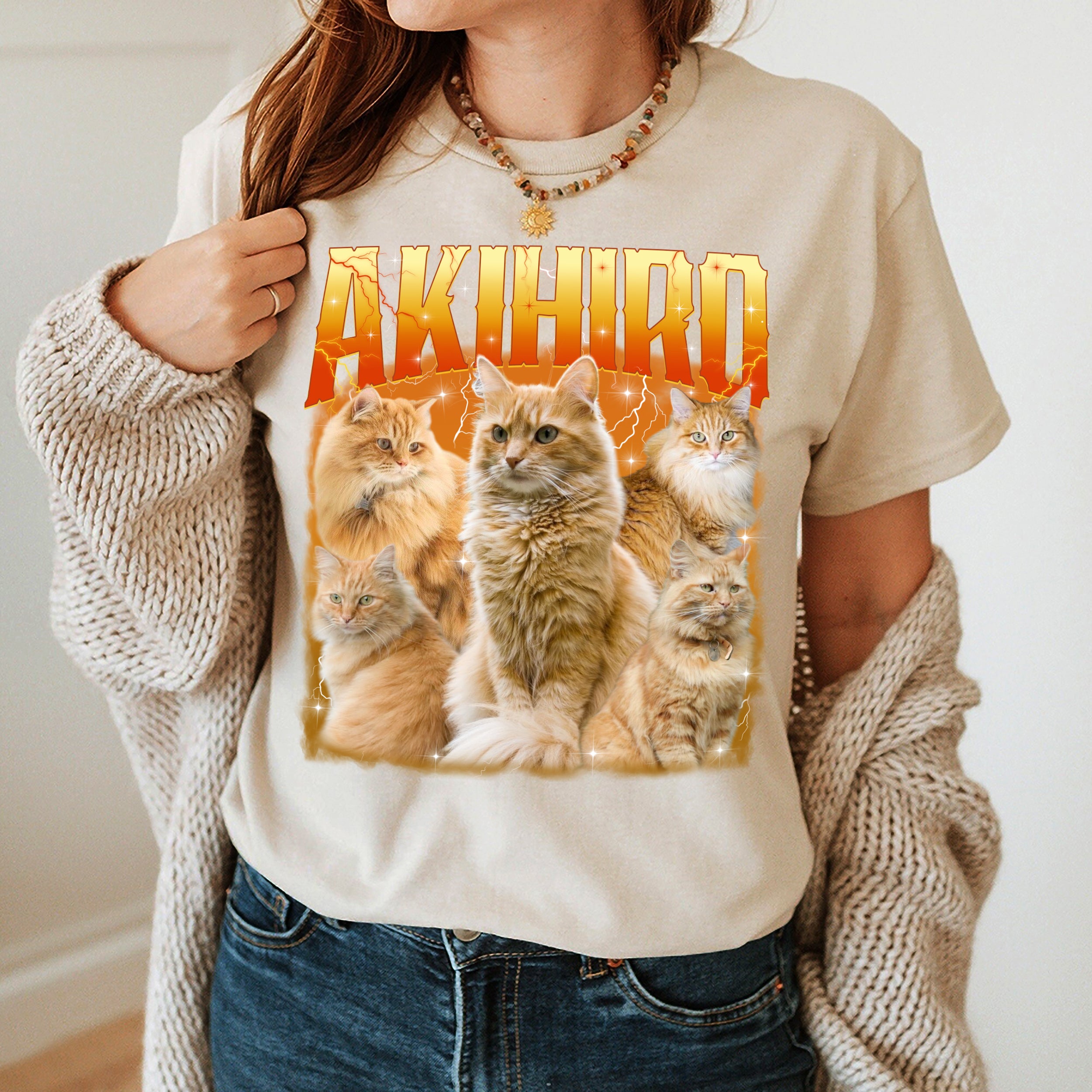 Mit & Mia Custom T Shirts, Custom Dog Shirt, Vintage Bootleg Rap Tee for Boyfriend Girlfriend, Cat Mom Shirt, Customized Pet Shirts, Gift for Dog Cat Lovers