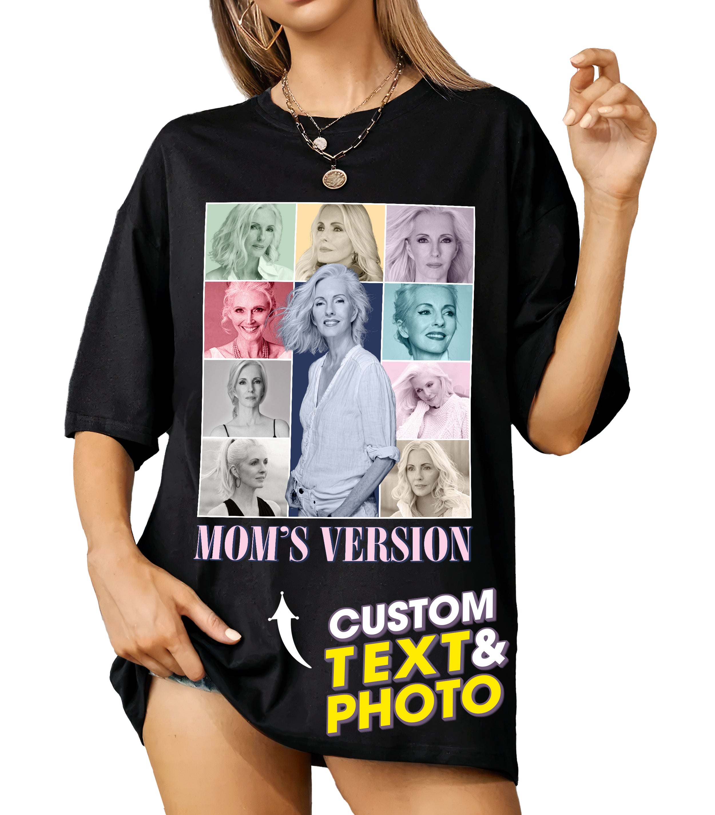 Custom Design Your Own Custom Personalized Photo Shirt Vintage Tee in My Mom Era Mothers Day Shirt for Mom