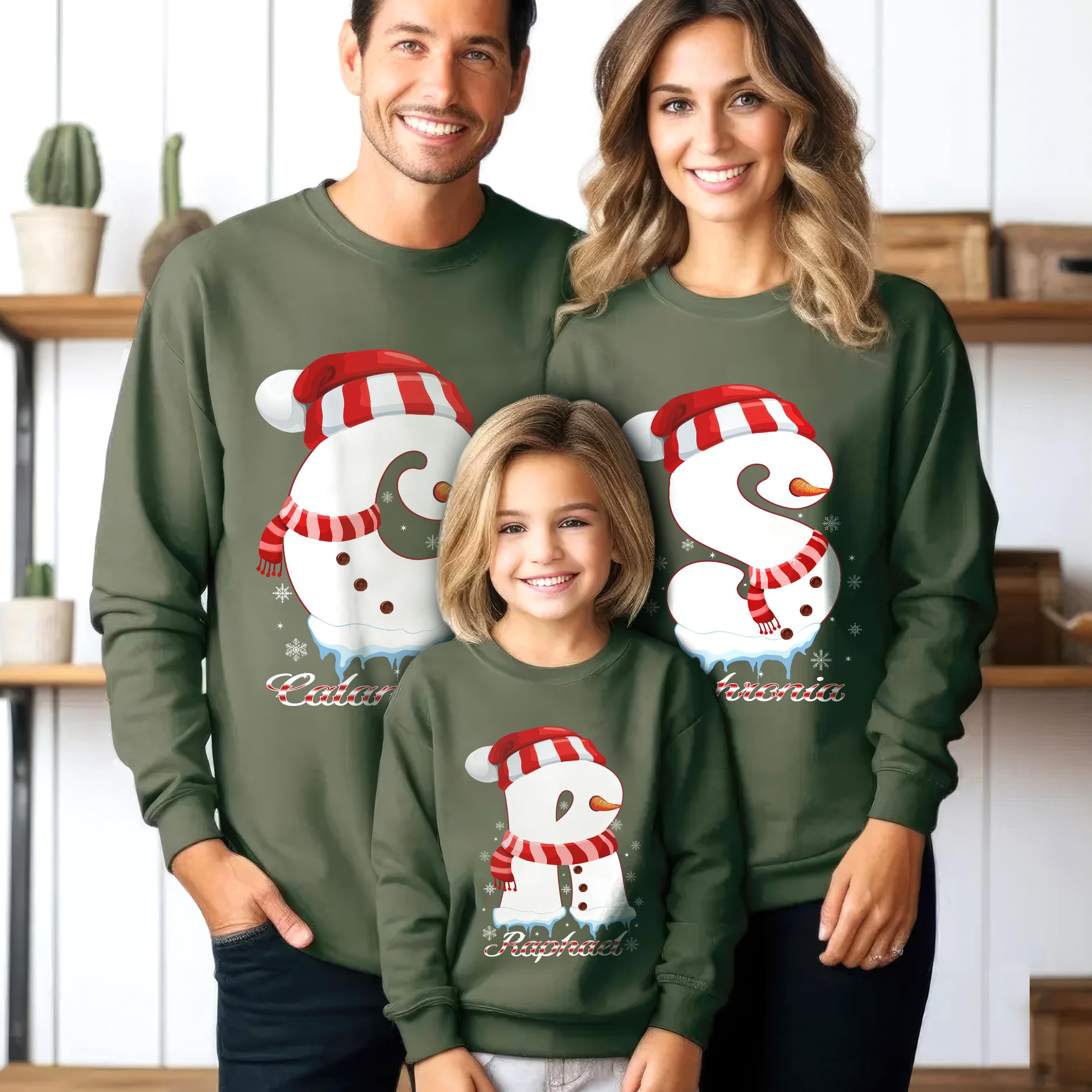Custom Christmas Name Shirt Family Shirt for Christmas Family Shirt with Name Collage Personalized Family T-Shirt