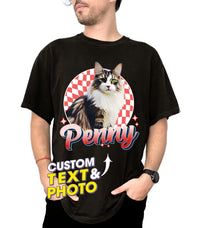 Mit & Mia Custom T Shirts Custom Dog Shirt with Photo Vintage Shirt for Boyfriend Girlfriend Custom Pet Shirt Graphic Tees Gift for Dog Cat Lovers Dog Birthday