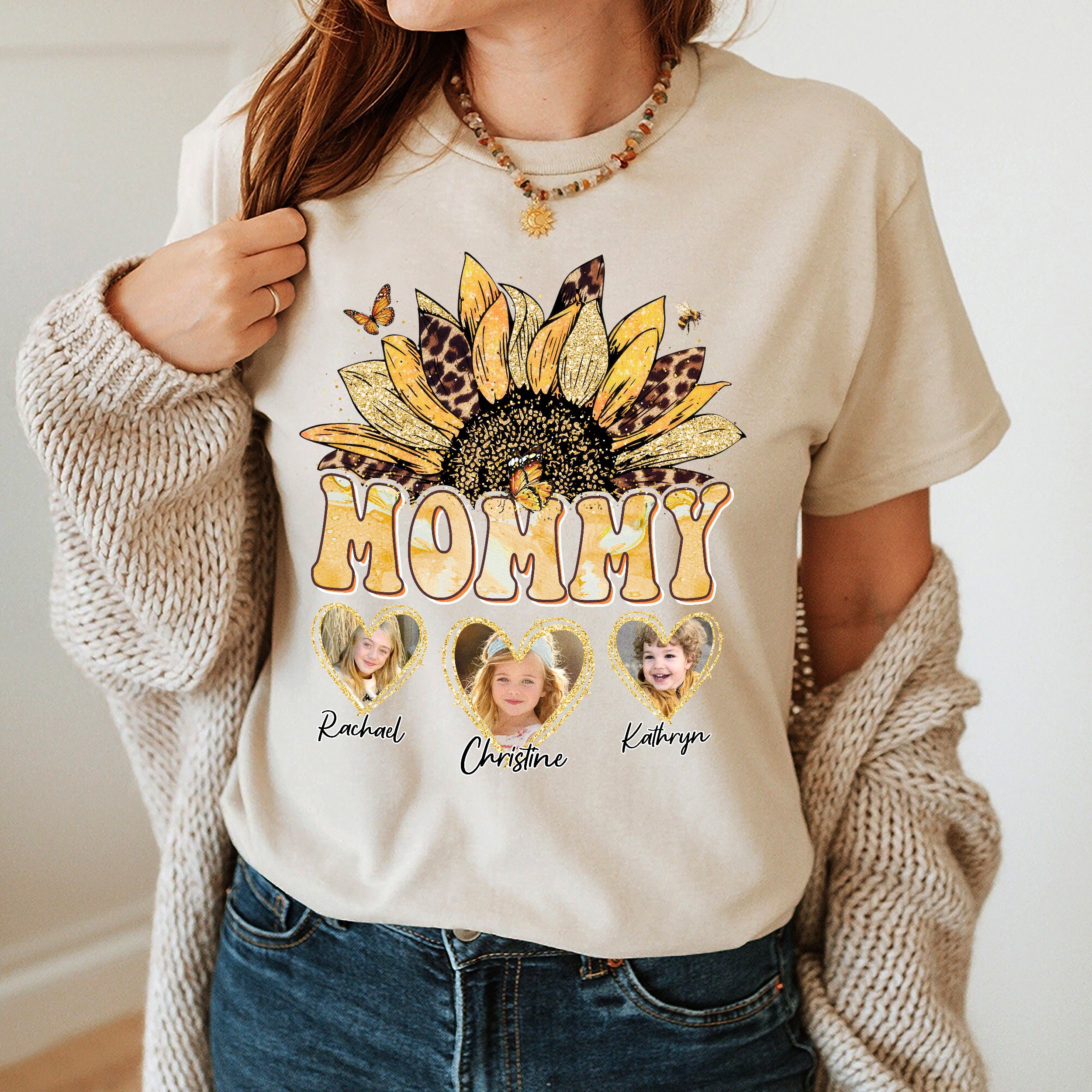 Custom T Shirt, for Mom, Customize Tshirt with Photo, Shirts for Mama Vintage Tee Custom Face Shirt, Mother's Day Shirts for Women