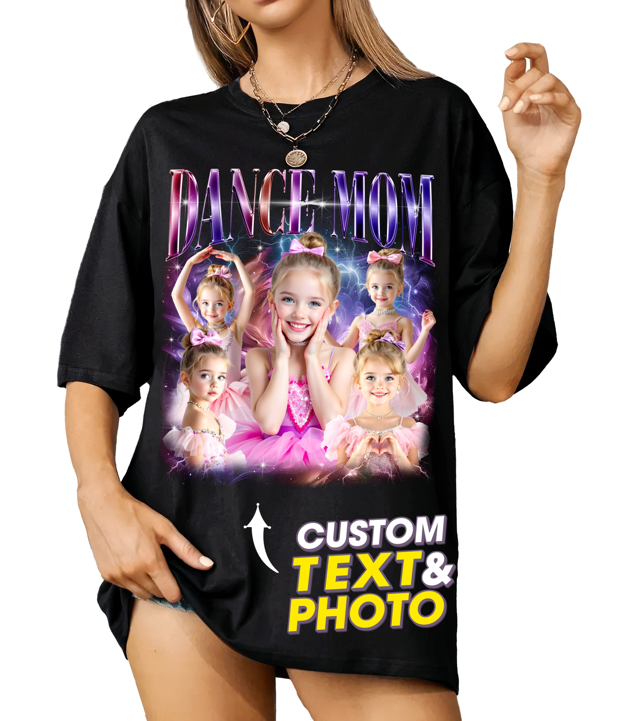 Custom Shirt for Mom, Customize Tshirt with Photo, Shirts for Mama Vintage Tee Custom Dance Mom Shirt, Mother's Day Shirts for Women