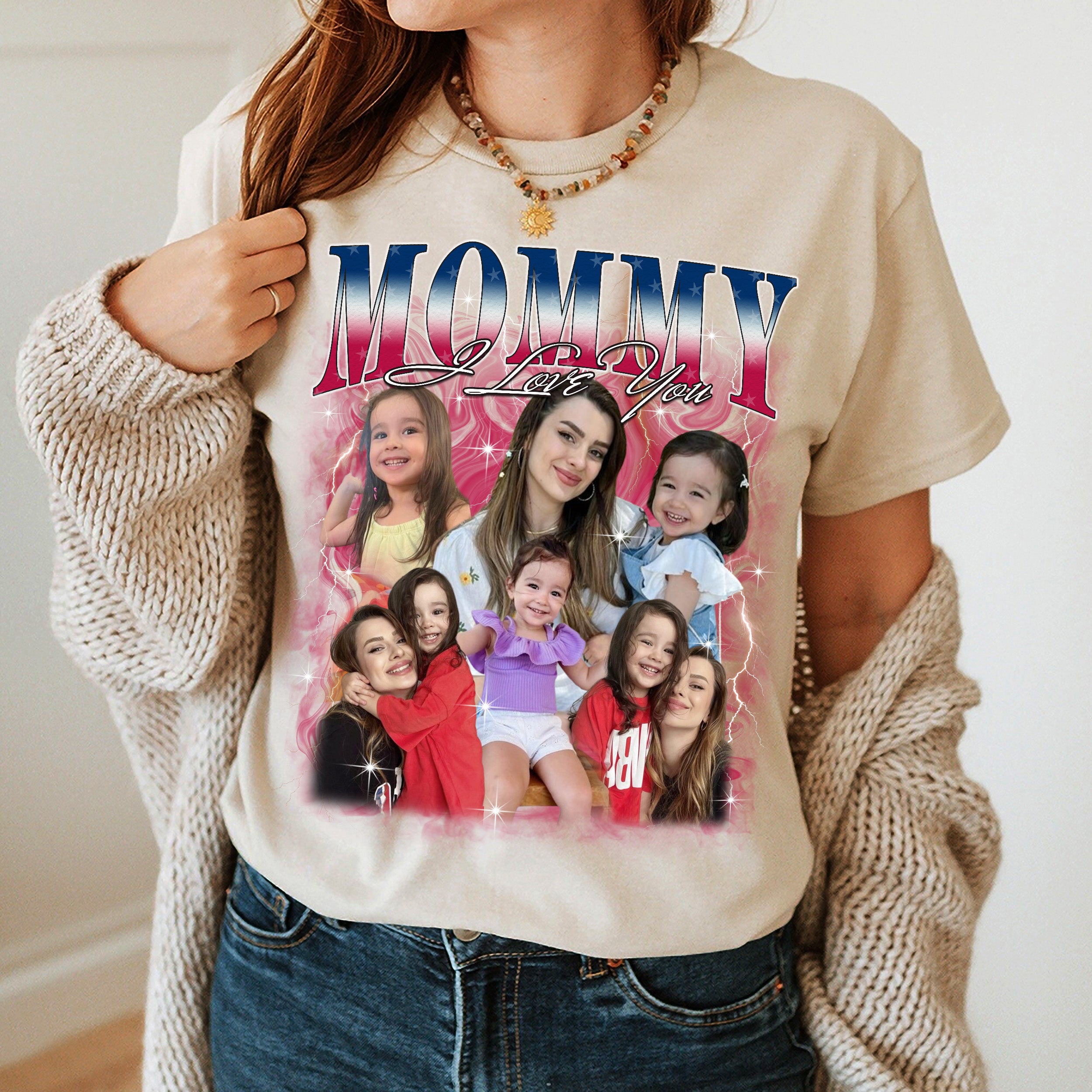Custom Shirts for Mom Mama Shirt Custom Gifts for Mothers Day Bootleg Rap Tee Customize Tshirt with Face Photo New Mom Gift