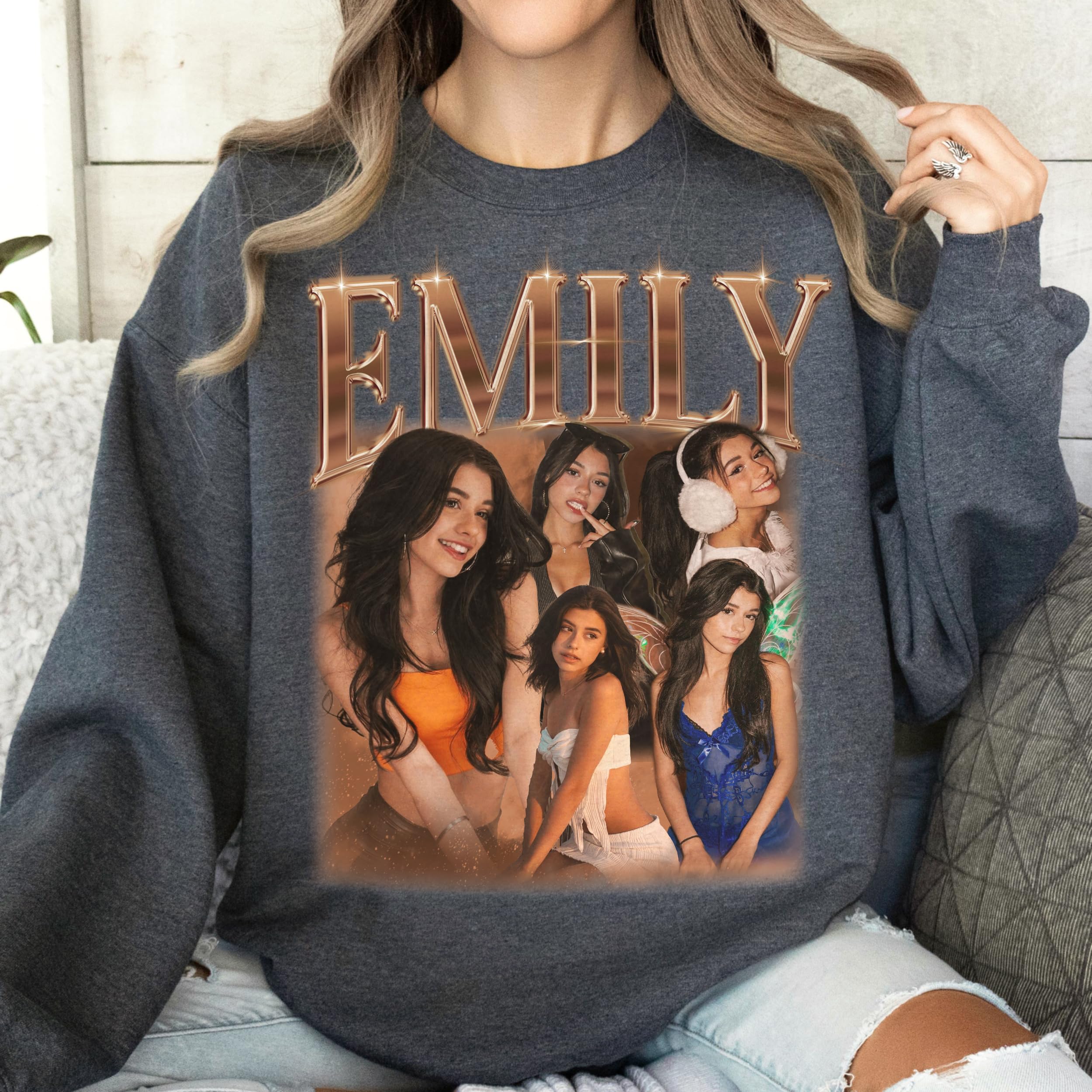 Custom Sweatshirts for Women - Bootleg Rap Tee & Crewneck Shirts for Boyfriend & Girlfriend - Photo Face Shirt Gifts for Valentines, Halloween & Christmas