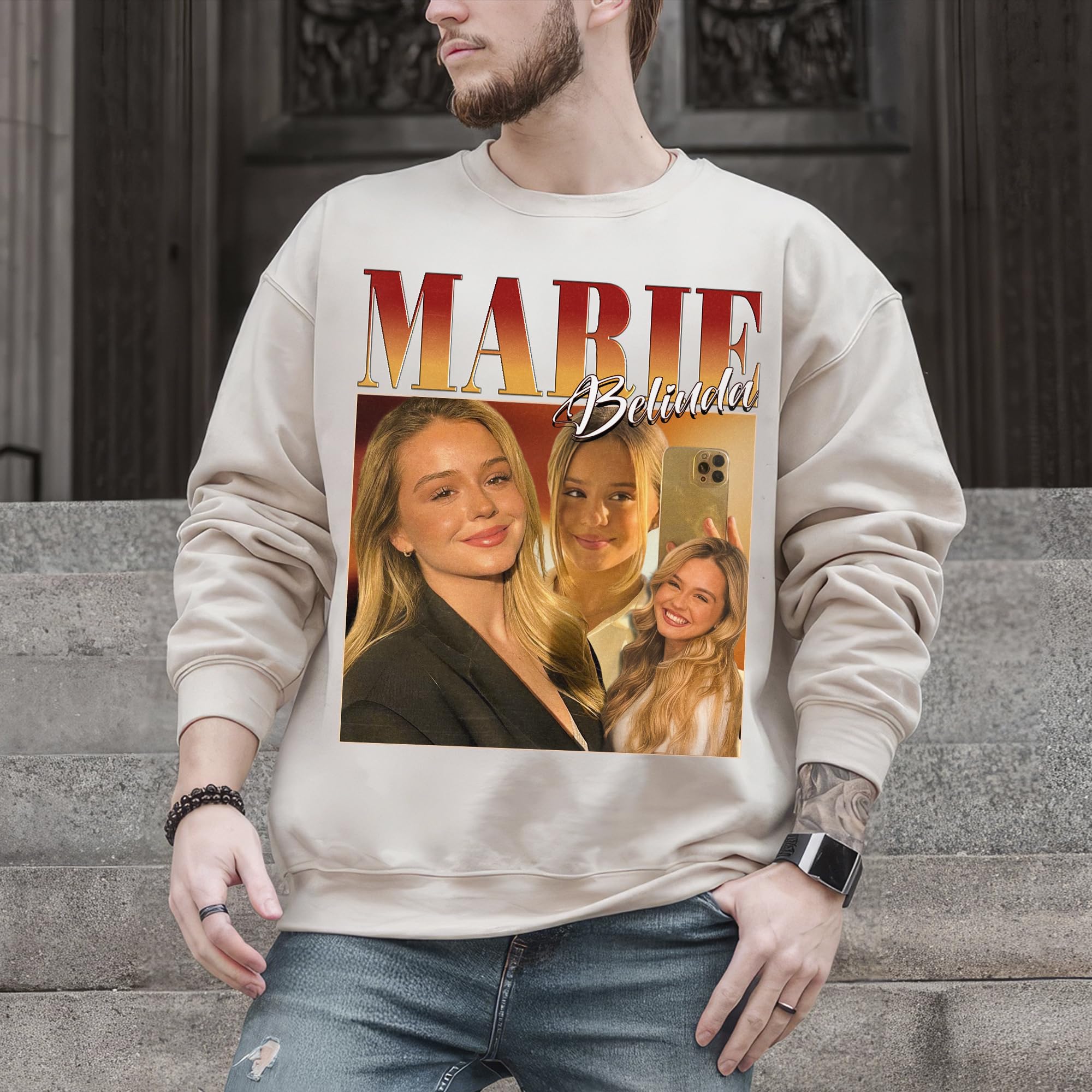 Custom Bootleg Rap Shirt & Sweatshirt with Photo - Boyfriend/Girlfriend Face Shirt Gift for Valentines, Halloween & Christmas