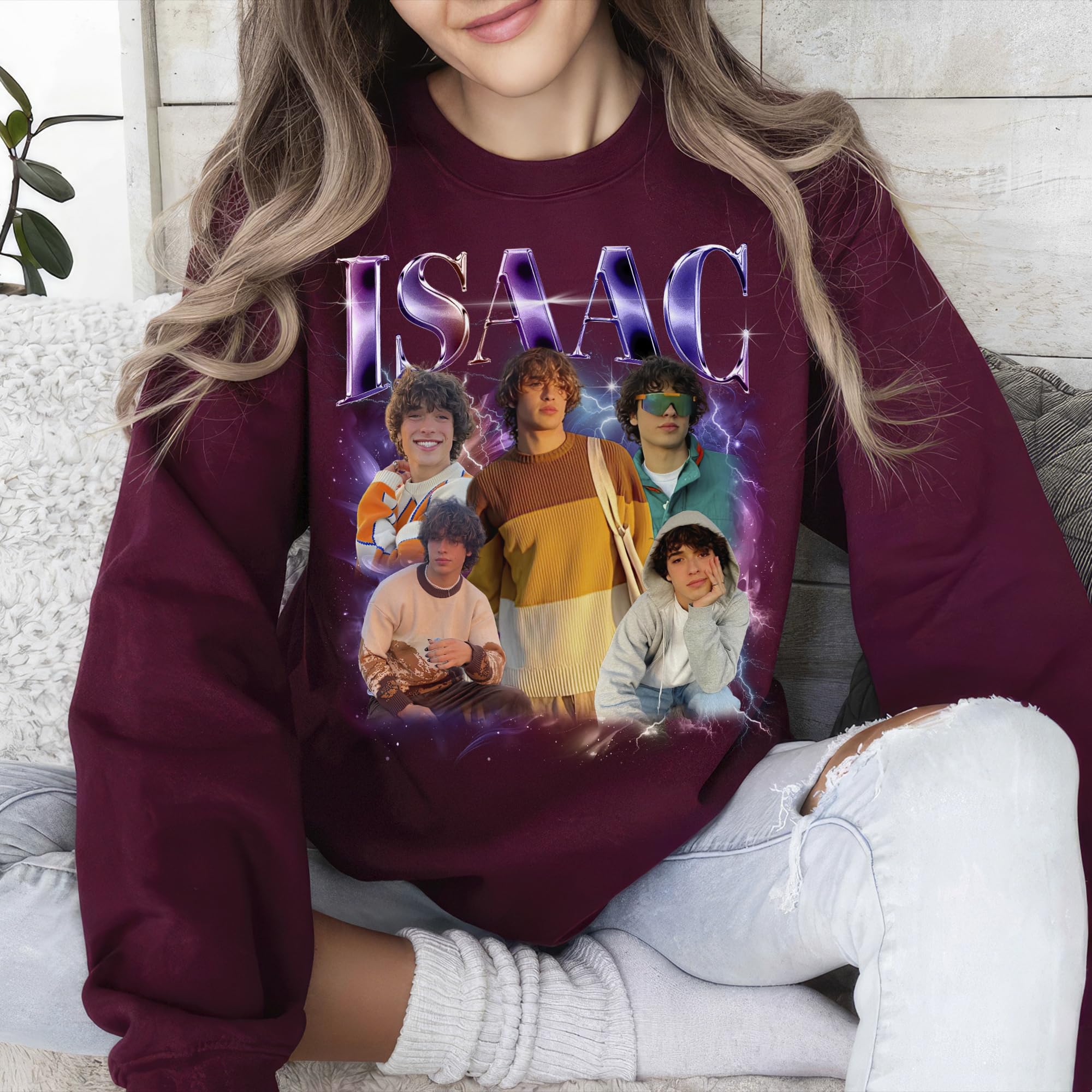 Custom T Shirts Bootleg Girlfriend Shirt Sweatshirts for Women Custom Crewneck Shirts for Boyfriend Face Shirt with Photo Gift for Valentines Halloween Christmas