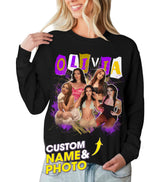 Custom Bootleg Rap Tee & Sweatshirts for Women & Men - Crewneck Shirts for Boyfriend & Girlfriend - Face Shirt Gift for Valentines, Halloween & Christmas