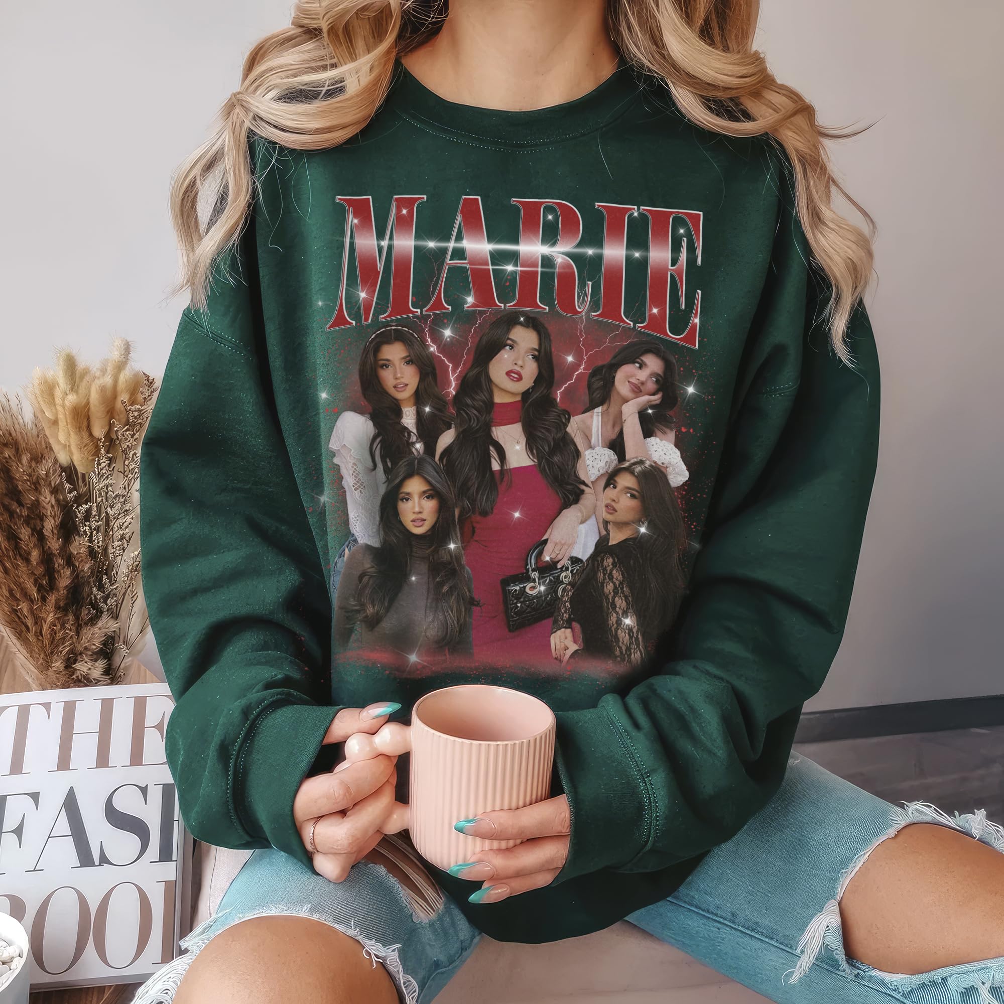 Custom Bootleg Rap Tee Custom Shirts and Sweatshirts for Women Personalized Crewneck Shirts for Boyfriend Girlfriend Face Shirt Gift for Valentine's Day Christmas