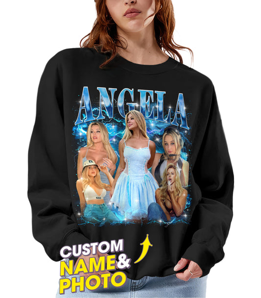 Custom Bootleg Rap Shirt & Sweatshirt for Women & Men - Crewneck Shirts for Boyfriend & Girlfriend - Face Shirt Gift for Valentines, Halloween & Christmas