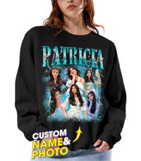 Custom Sweatshirts for Women Custom Bootleg Rap Shirt Crewneck Shirts for Boyfriend Girlfriend Face Shirt Gift for Valentines Halloween Christmas